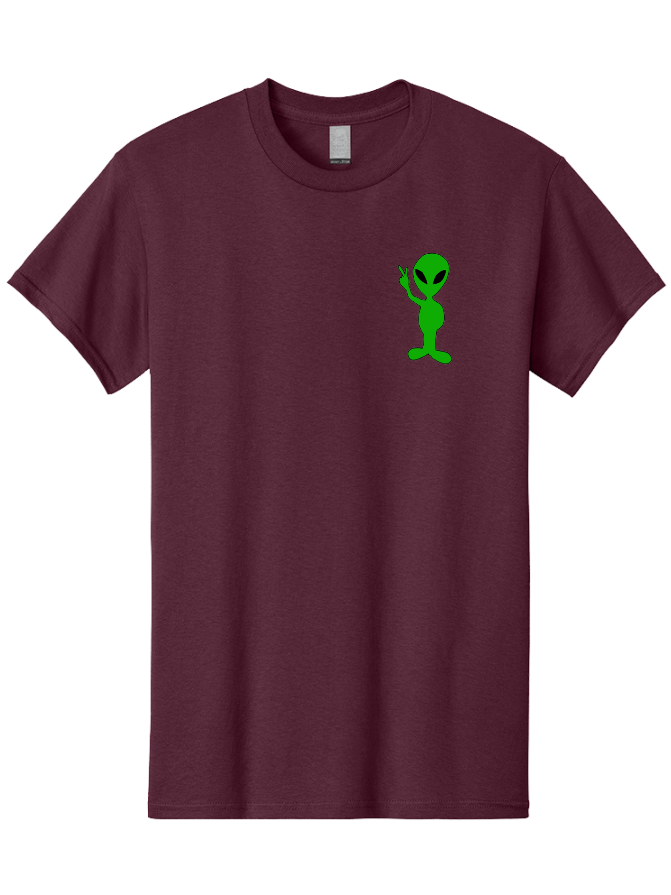 Alien Men'S Graphic Tee, 100% Cotton, Comfortable Casual Summer Wear, Machine Washable, Cartoon Alien, Science Fiction Character, Extraterrestrial Being, Funny Alien, Alien Waving, Pop Culture Icon, Alien Illustration, Humorous Design, - Aaa004