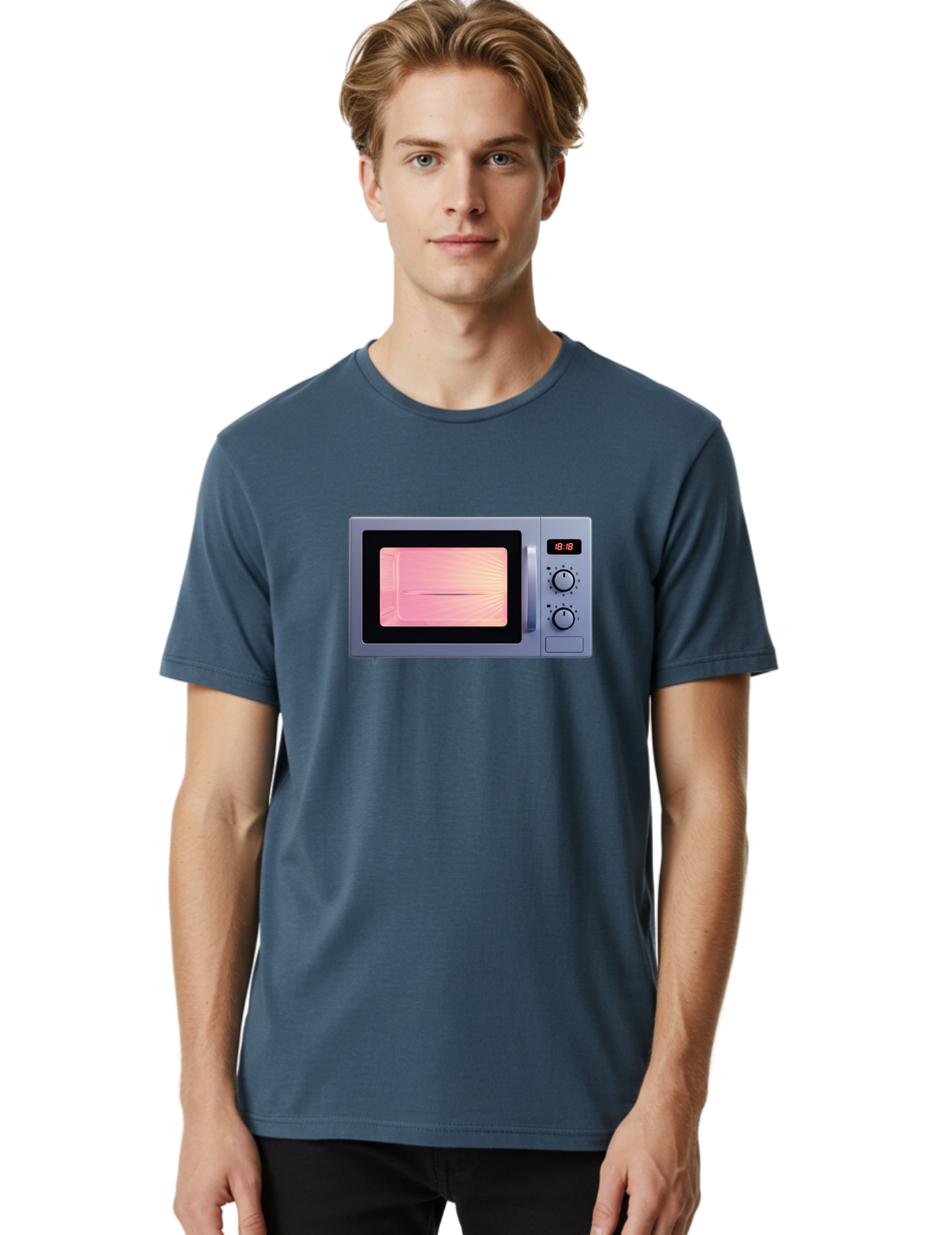 18-18-Microwave Men'S Graphic Tee, 100% Cotton, Comfortable Casual Summer Wear, Machine Washable, Vintage Camera, Old Camera, Antique Camera, Black Camera, Classic Photography, Photography Equipment, Nostalgic Device, Film Camera, Camera Art Bao017