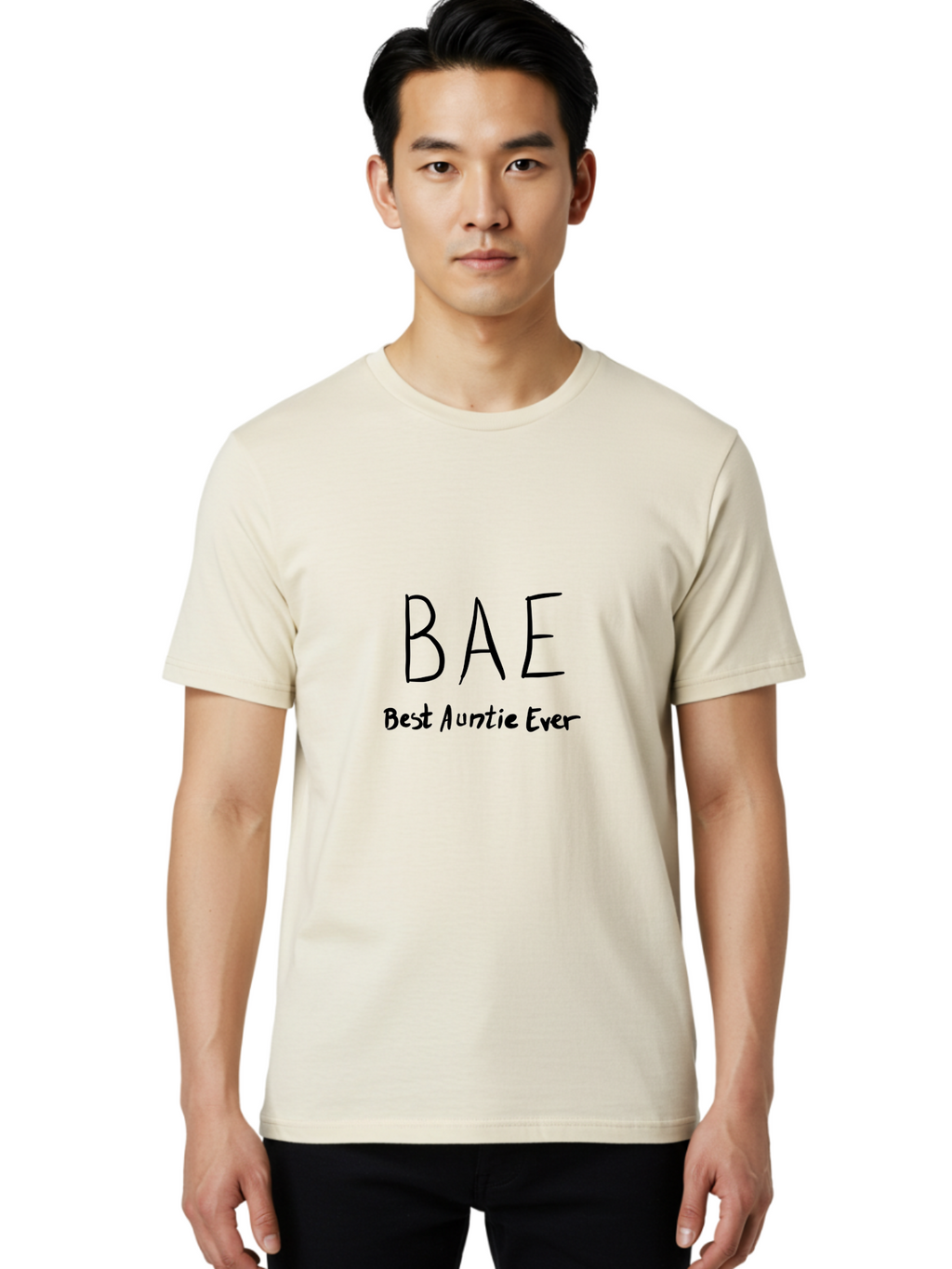 Bae-Best-Auntie-Ever Men'S Graphic Tee, 100% Cotton, Comfortable Casual Summer Wear, Machine Washable, Fun Aunt Gift, Auntie Appreciation, Best Aunt Ever, Bae, Auntie Love, Aunt Quotes, Aunt Life -  Aaa008