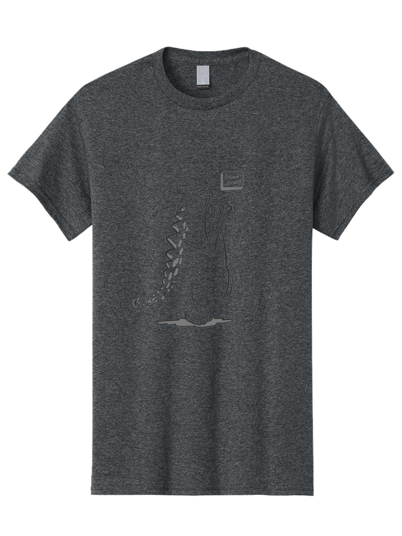 Black-Dog-Eats Men'S Graphic Tee, 100% Cotton, Comfortable Casual Summer Wear, Machine Washable, Cartoon Dinosaur, Singing Or Screaming, Music Or Sound Effects, Dynamic Pose, Stylized Illustration, Graphic Design, Humorous Art, -  Aaa014