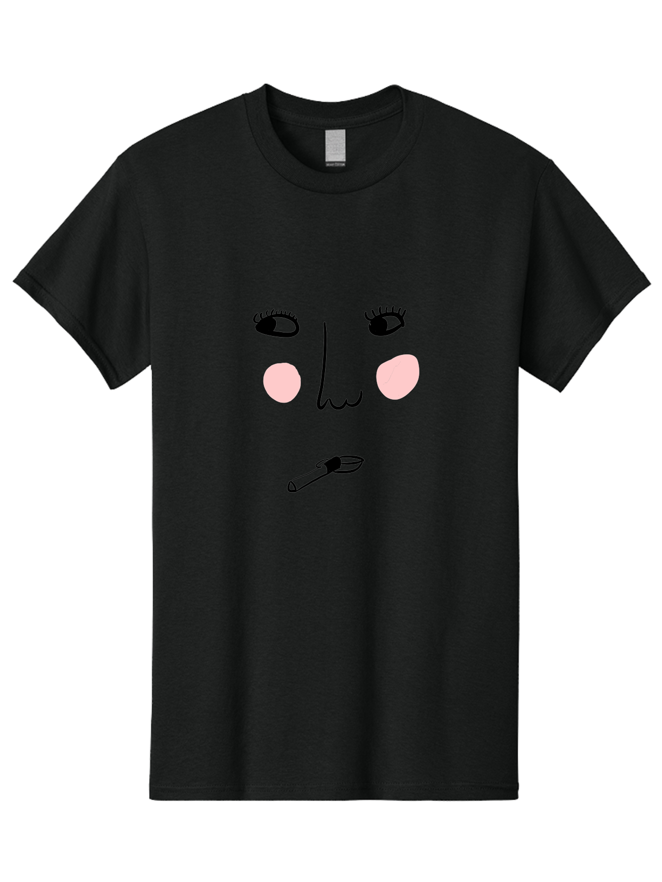 Cigarette-Face Men'S Graphic Tee, 100% Cotton, Comfortable Casual Summer Wear, Machine Washable, Cartoon Face, Whimsical Illustration, Smoking Culture, Cigarette, Quirky Art, Abstract Face, Minimalist Design, Simple Shapes -  Aaa020