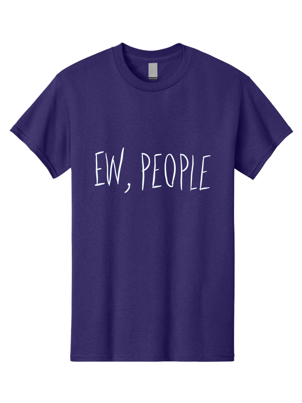 Ew-People Men'S Graphic Tee, 100% Cotton, Comfortable Casual Summer Wear, Machine Washable, Funny Quote, Witty Saying, Sassy Phrase, Relatable Humor, Playful Text, Handwriting Style, Quirky Design, Social Media Meme -  Aaa034