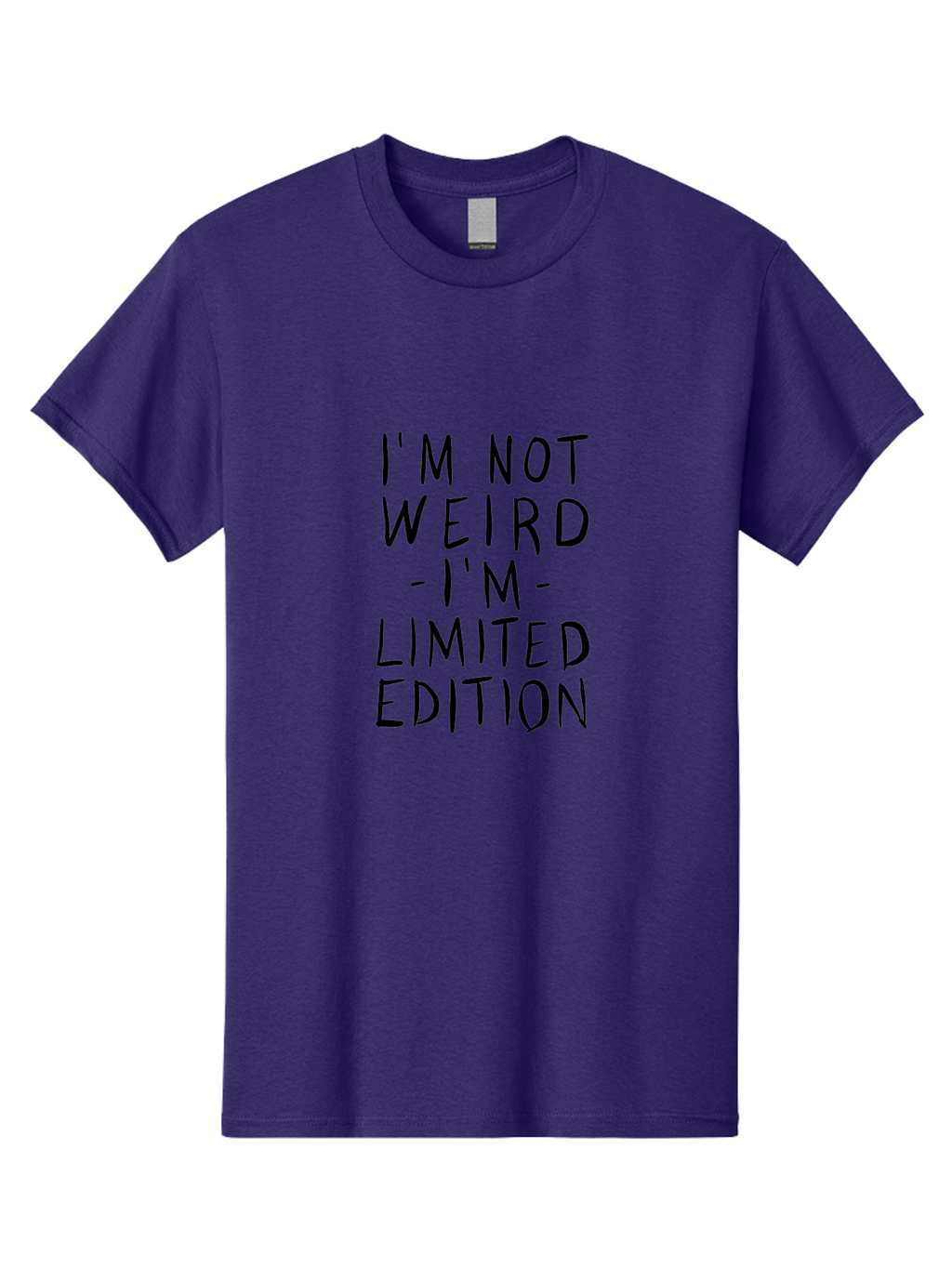 I-M-Not-Weird-I-M-Limited-Edition Men'S Graphic Tee, 100% Cotton, Comfortable Casual Summer Wear, Machine Washable, Unique Personality, Quirky Humor, Inspirational Quote, Funny Saying, Motivational Phrase, Self-Acceptance, Individuality, -  Aaa071