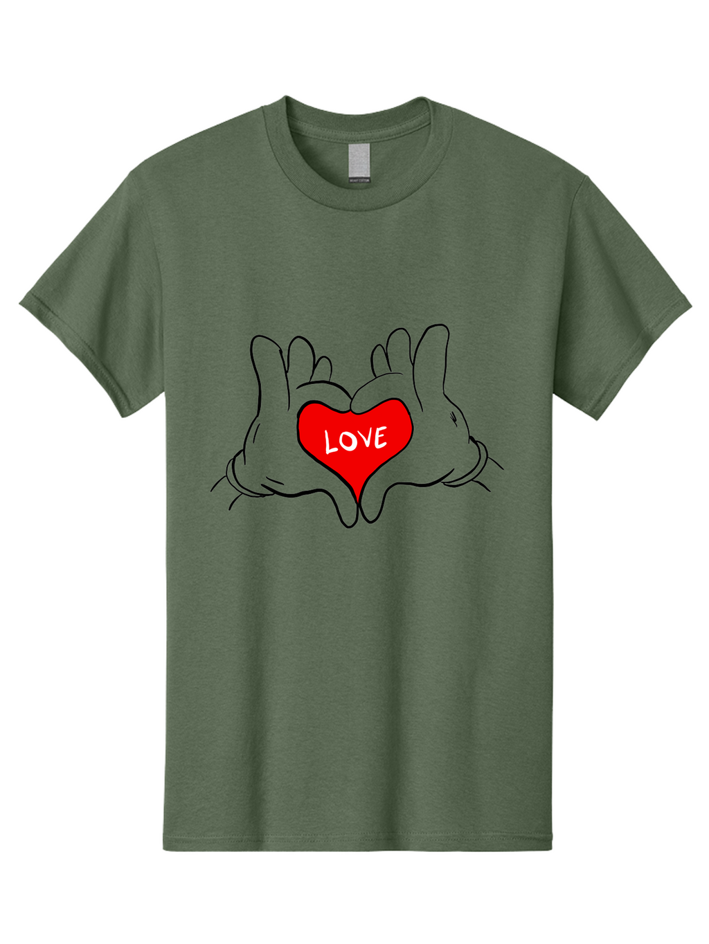 Love-Heart-Hands Men'S Graphic Tee, 100% Cotton, Comfortable Casual Summer Wear, Machine Washable, Hand Holding Heart, Symbol Of Love, Heart Shape, Love Message, Red Heart, Hands Together, Love Gesture, Heartwarming Symbol -  Aaa091