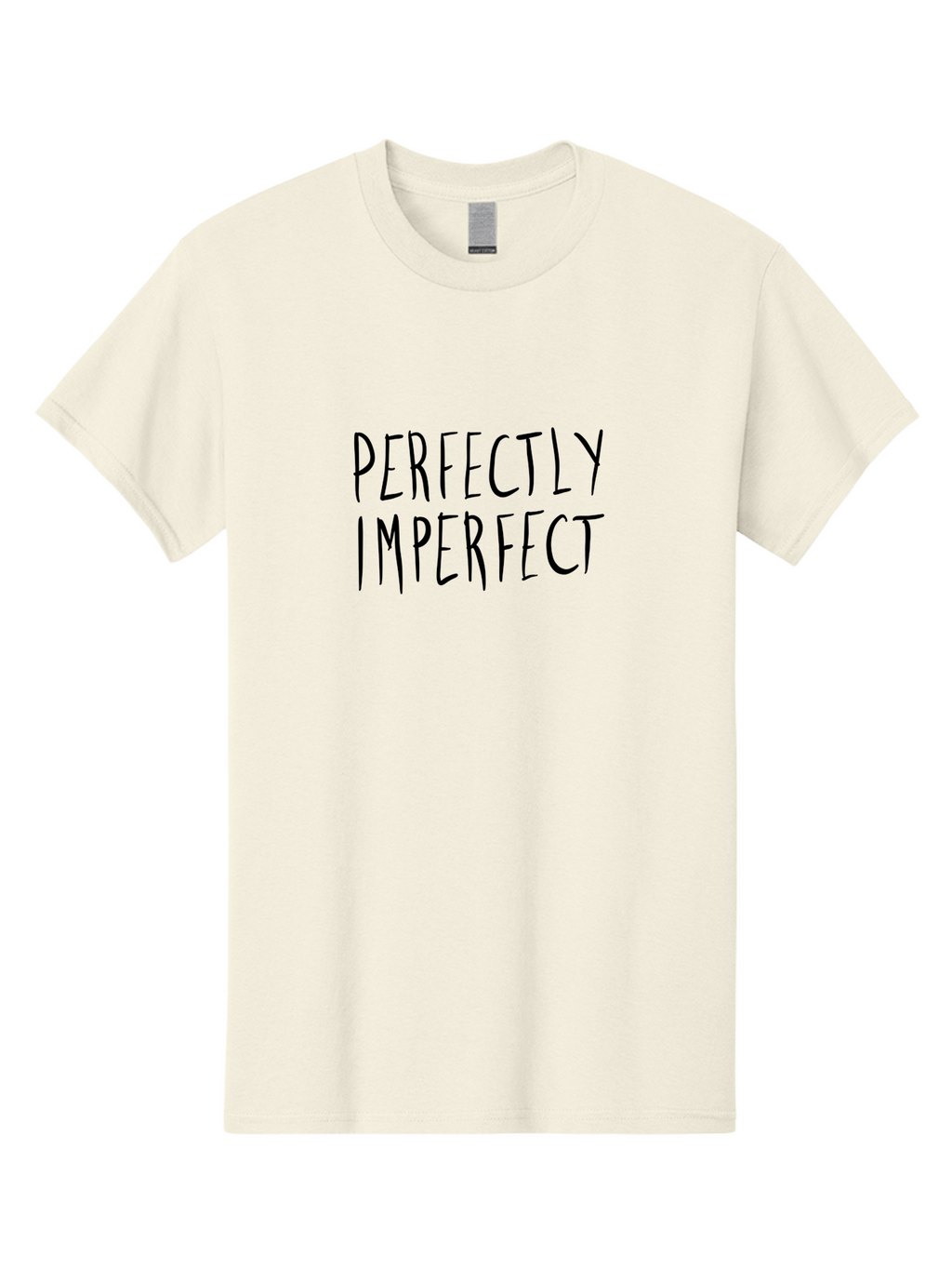 Perfectly-Imperfect Men'S Graphic Tee, 100% Cotton, Comfortable Casual Summer Wear, Machine Washable, Inspirational Quote, Positive Affirmation, Self-Acceptance, Motivation, Empowerment, Individuality, Uniqueness, Confidence Boost -  Aaa111