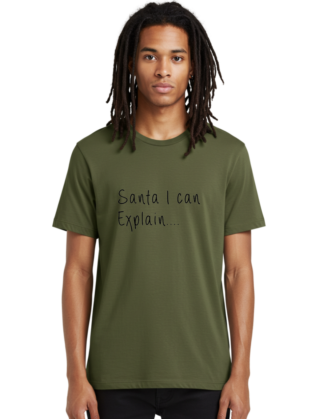 Santa-I-Can-Explain Men'S Graphic Tee, 100% Cotton, Comfortable Casual Summer Wear, Machine Washable, Funny Christmas Meme, Santa I Can Explain, Humorous Apology, Playful Christmas Joke, Festive Humor, Naughty List, Christmas Humor -  Aaa119
