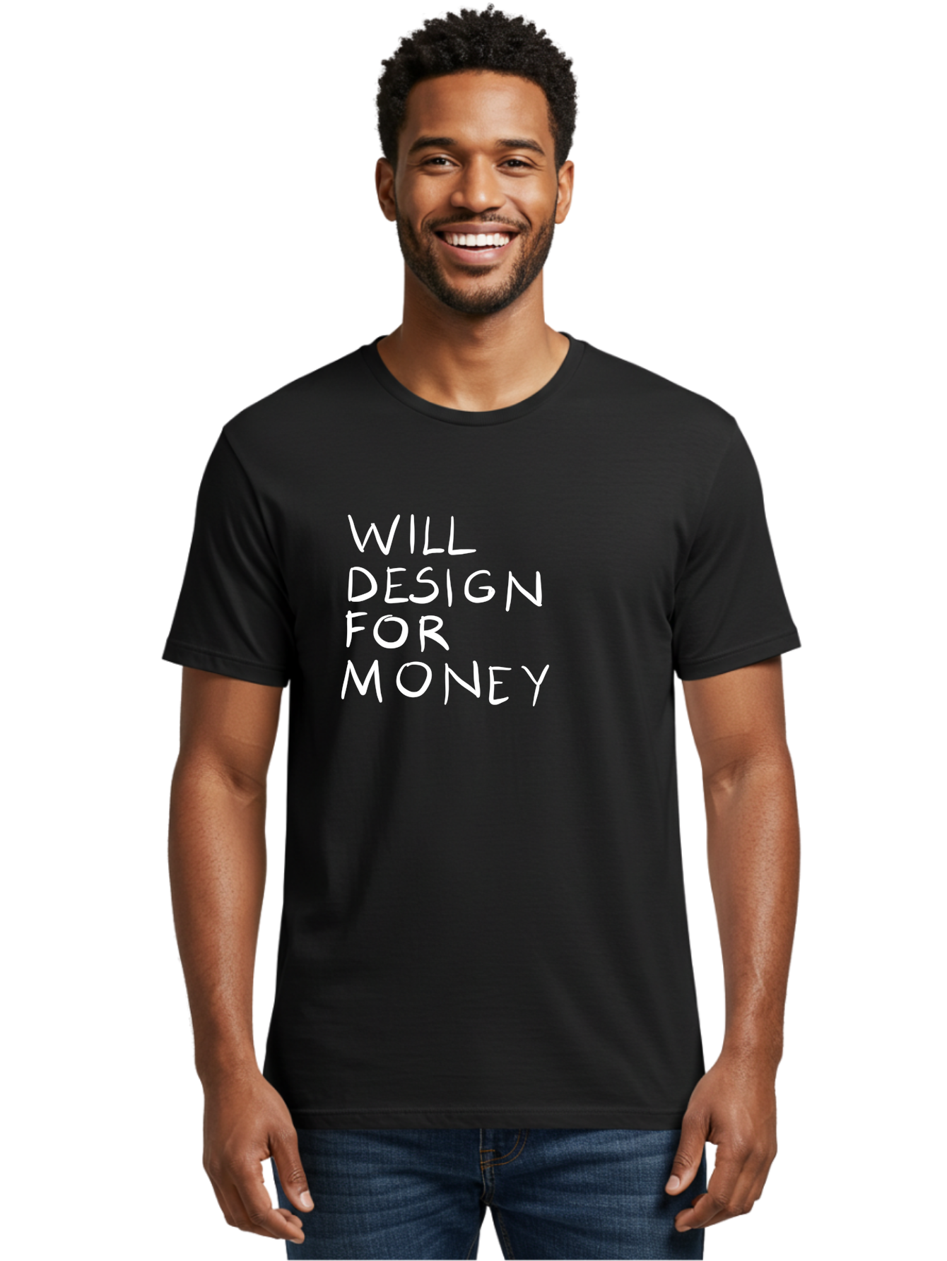Will-Design-For-Money Men'S Graphic Tee, 100% Cotton, Comfortable Casual Summer Wear, Machine Washable, Graphic Design Services, Freelance Designer, Design For Hire, Money Making Opportunities, Professional Design Solutions, Custom Graphics -  Aaa140