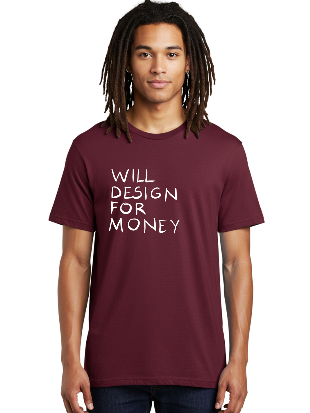 Will-Design-For-Money Men'S Graphic Tee, 100% Cotton, Comfortable Casual Summer Wear, Machine Washable, Graphic Design Services, Freelance Designer, Design For Hire, Money Making Opportunities, Professional Design Solutions, Custom Graphics -  Aaa140