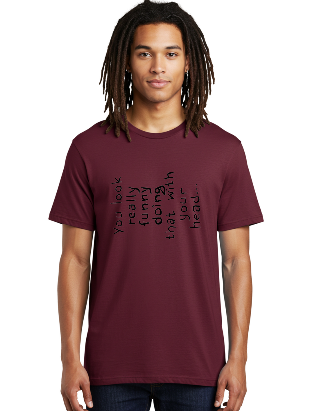 You-Look-Really-Funny Men'S Graphic Tee, 100% Cotton, Comfortable Casual Summer Wear, Machine Washable, Funny Quote, Humorous Saying, Quirky Phrase, Playful Humor, Amusing Text, Clever Quip, Witty Remark -  Aaa150