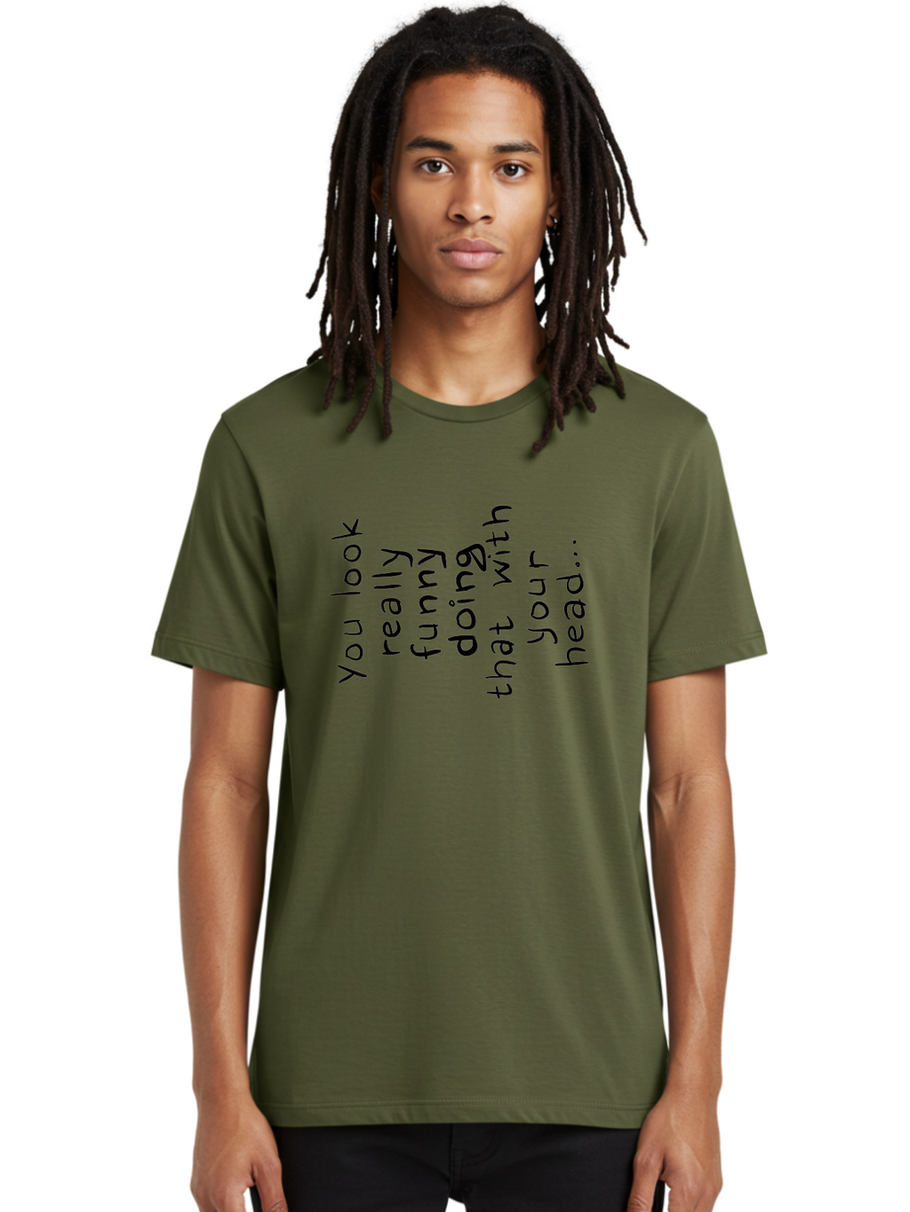 You-Look-Really-Funny Men'S Graphic Tee, 100% Cotton, Comfortable Casual Summer Wear, Machine Washable, Funny Quote, Humorous Saying, Quirky Phrase, Playful Humor, Amusing Text, Clever Quip, Witty Remark -  Aaa150