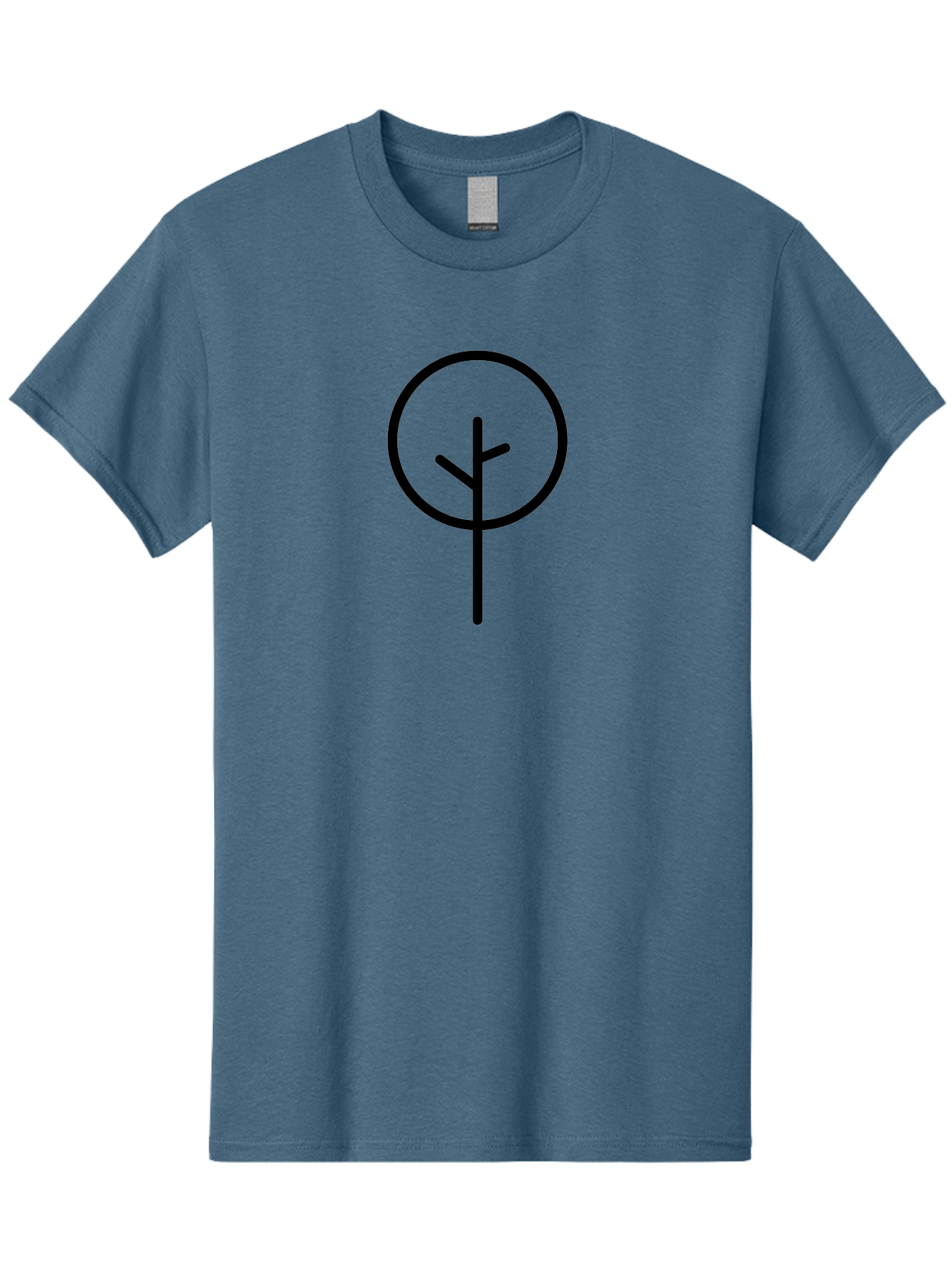 Algiz-1 Men'S Graphic Tee, 100% Cotton, Comfortable Casual Summer Wear, Machine Washable, Algiz Rune, Norse Symbol, Protection Charm, Ancient Writing, Mystical Sign, Spiritual Protection, Esoteric Art -  Aaa155