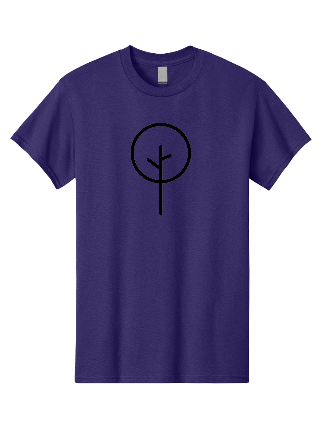 Algiz-1 Men'S Graphic Tee, 100% Cotton, Comfortable Casual Summer Wear, Machine Washable, Algiz Rune, Norse Symbol, Protection Charm, Ancient Writing, Mystical Sign, Spiritual Protection, Esoteric Art -  Aaa155
