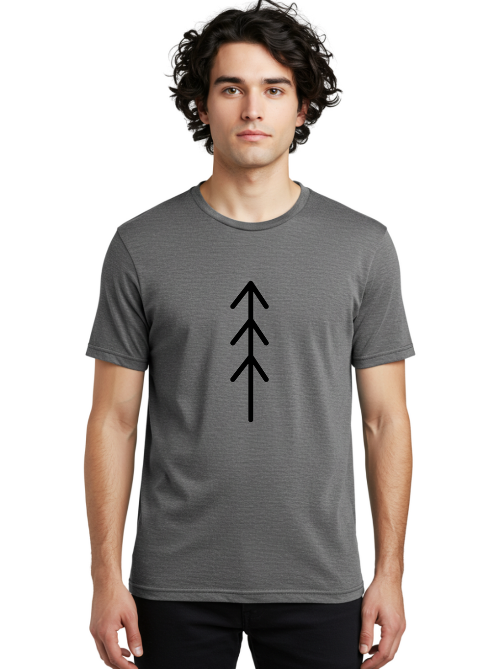 Algiz Men'S Graphic Tee, 100% Cotton, Comfortable Casual Summer Wear, Machine Washable, Rune Symbol, Protection Symbol, Ancient Writing, Mystical Sign, Symbolic Icon, Norse Mythology, Algiz Rune -  Aaa156