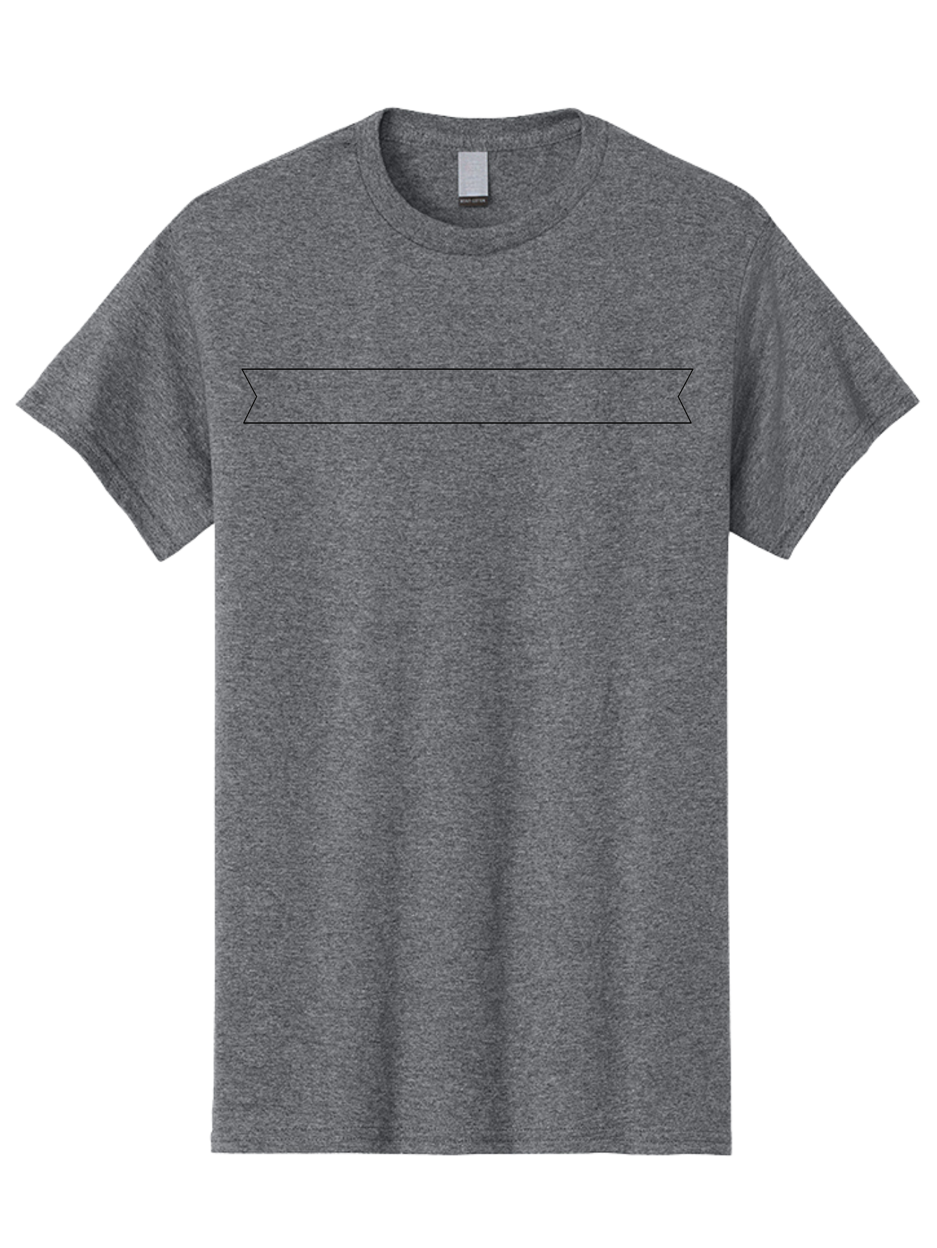 Banner Men'S Graphic Tee, 100% Cotton, Comfortable Casual Summer Wear, Machine Washable, Ribbon Banner, Banner Template, Minimalist Design, Clean Graphics, Simple Shapes, Outline Style, Digital Graphics, Graphic Elements -  Aaa157