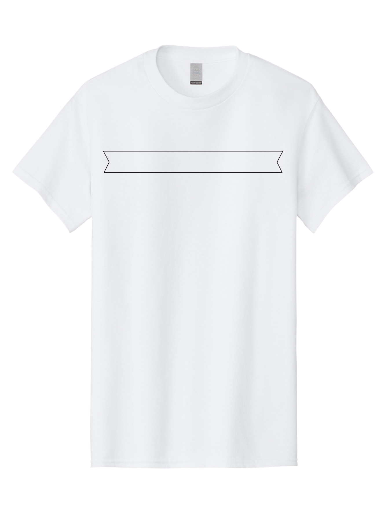 Banner Men'S Graphic Tee, 100% Cotton, Comfortable Casual Summer Wear, Machine Washable, Ribbon Banner, Banner Template, Minimalist Design, Clean Graphics, Simple Shapes, Outline Style, Digital Graphics, Graphic Elements -  Aaa157