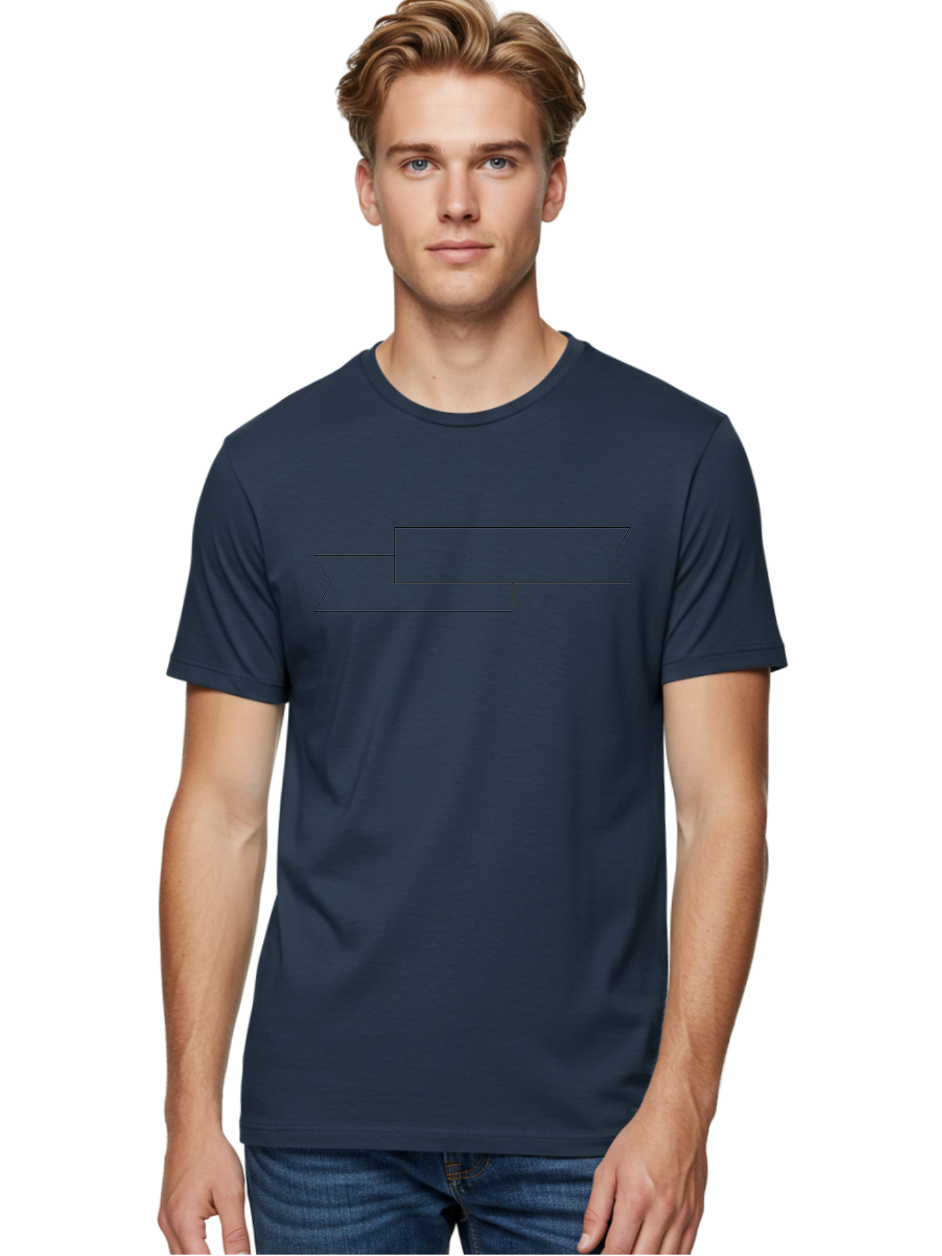 Black-Arrow Men'S Graphic Tee, 100% Cotton, Comfortable Casual Summer Wear, Machine Washable, Double Arrow Banner, Graphic Design Element, Directional Symbol, Navigation Icon, Outline Graphics, Simple Shapes -  Aaa159
