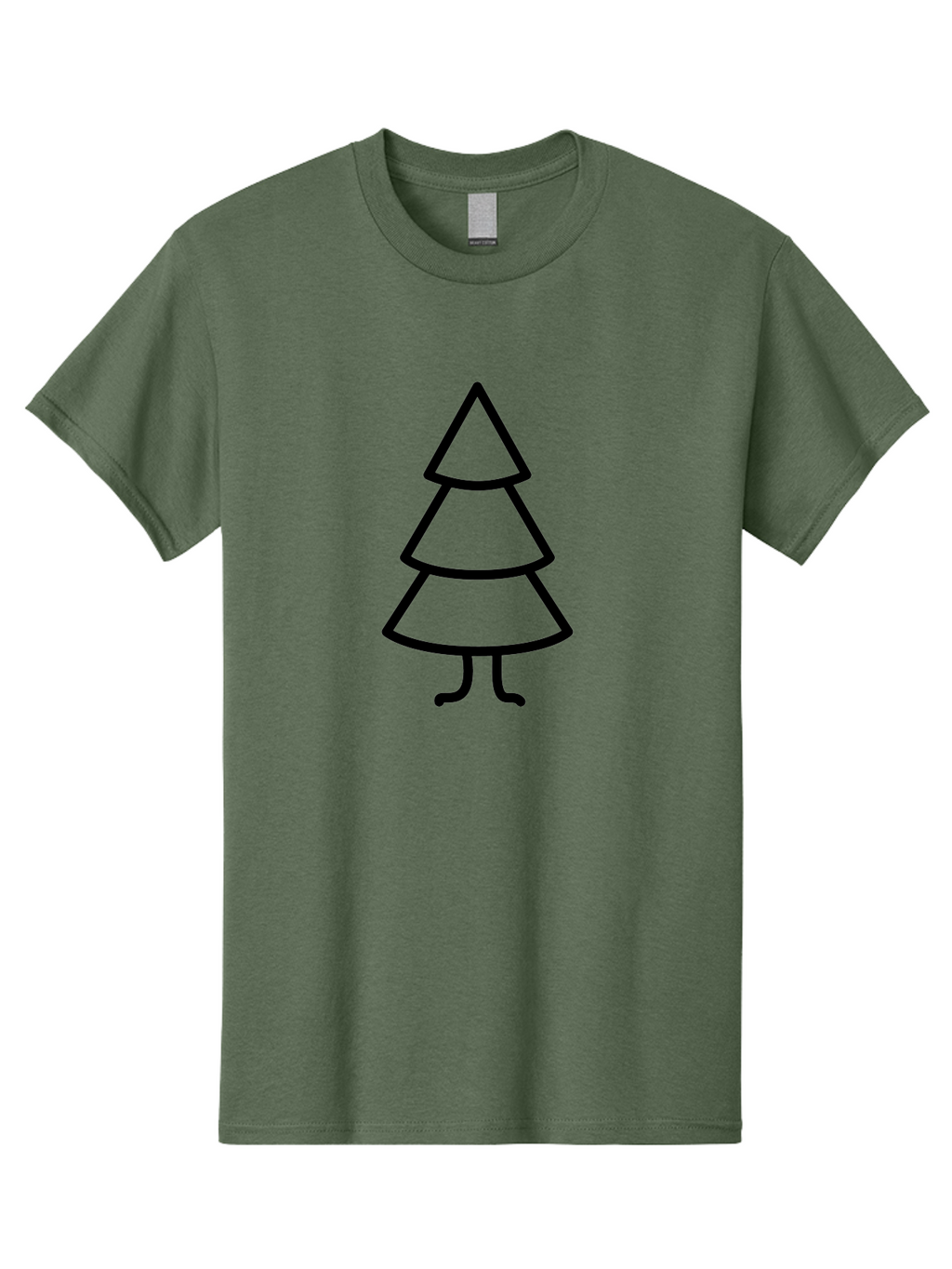 Christmas-Tree-4 Men'S Graphic Tee, 100% Cotton, Comfortable Casual Summer Wear, Machine Washable, Simple Christmas Tree, Cartoon Christmas Tree, Christmas Illustration, Minimalist Christmas, Christmas Symbol, Festive Icon, Holiday Graphic, -  Aaa173