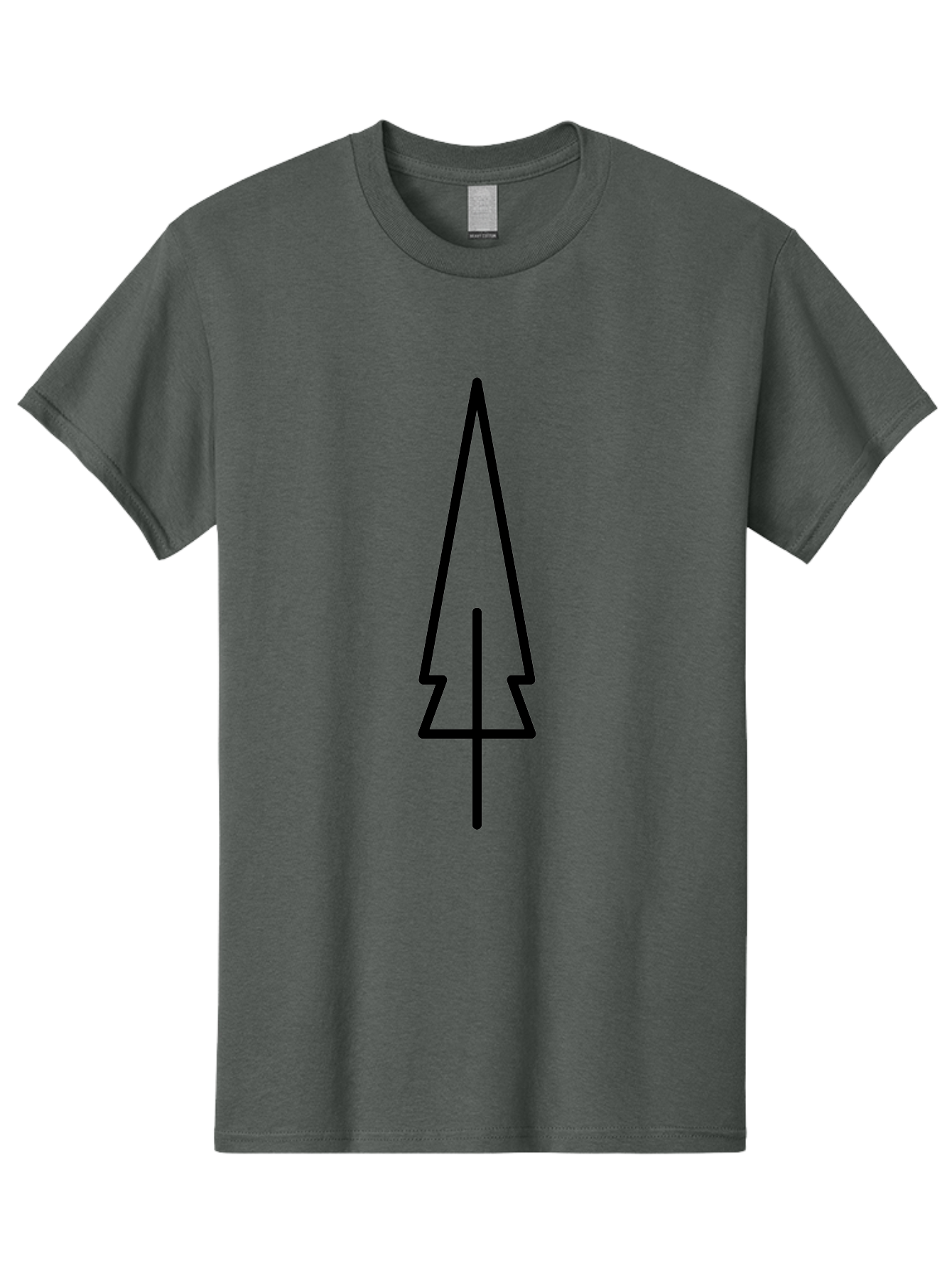 Christmas-Tree-5 Men'S Graphic Tee, 100% Cotton, Comfortable Casual Summer Wear, Machine Washable, Christmas Tree Outline, Festive Symbol, Holiday Icon, Minimalist Design, Black Silhouette, Simple Christmas Graphic, Winter Symbol -  Aaa174