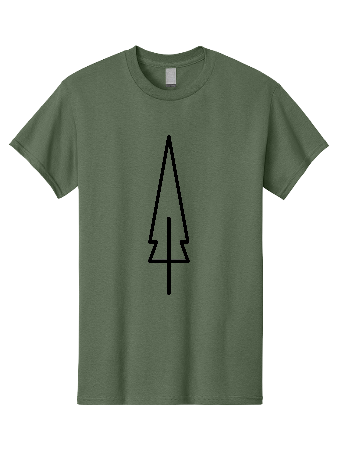 Christmas-Tree-5 Men'S Graphic Tee, 100% Cotton, Comfortable Casual Summer Wear, Machine Washable, Christmas Tree Outline, Festive Symbol, Holiday Icon, Minimalist Design, Black Silhouette, Simple Christmas Graphic, Winter Symbol -  Aaa174