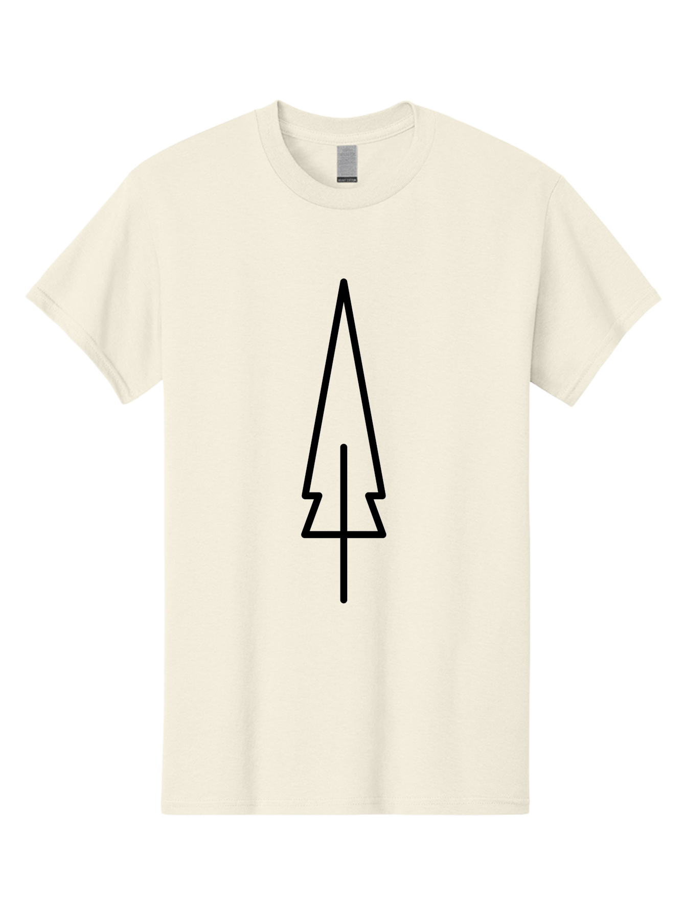 Christmas-Tree-5 Men'S Graphic Tee, 100% Cotton, Comfortable Casual Summer Wear, Machine Washable, Christmas Tree Outline, Festive Symbol, Holiday Icon, Minimalist Design, Black Silhouette, Simple Christmas Graphic, Winter Symbol -  Aaa174