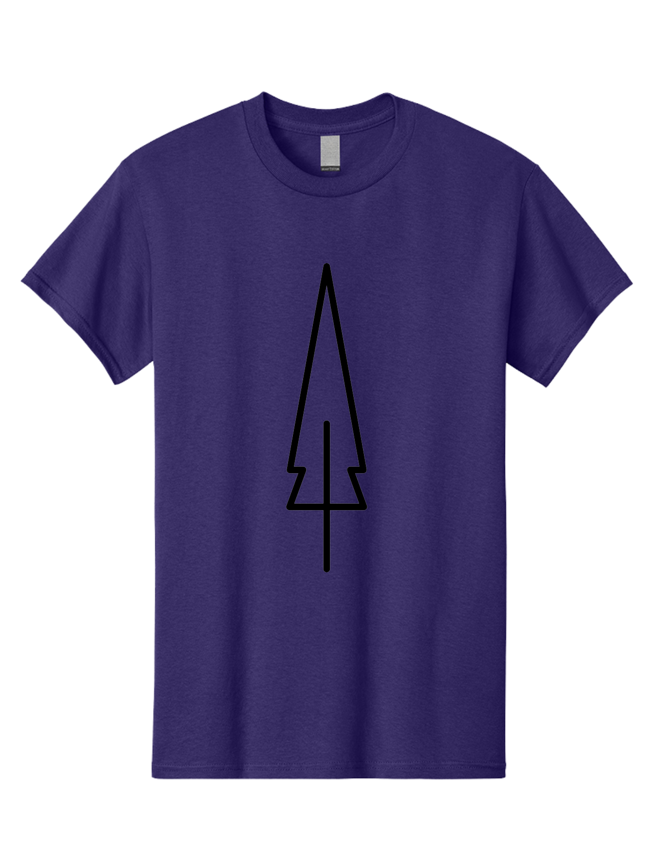 Christmas-Tree-5 Men'S Graphic Tee, 100% Cotton, Comfortable Casual Summer Wear, Machine Washable, Christmas Tree Outline, Festive Symbol, Holiday Icon, Minimalist Design, Black Silhouette, Simple Christmas Graphic, Winter Symbol -  Aaa174