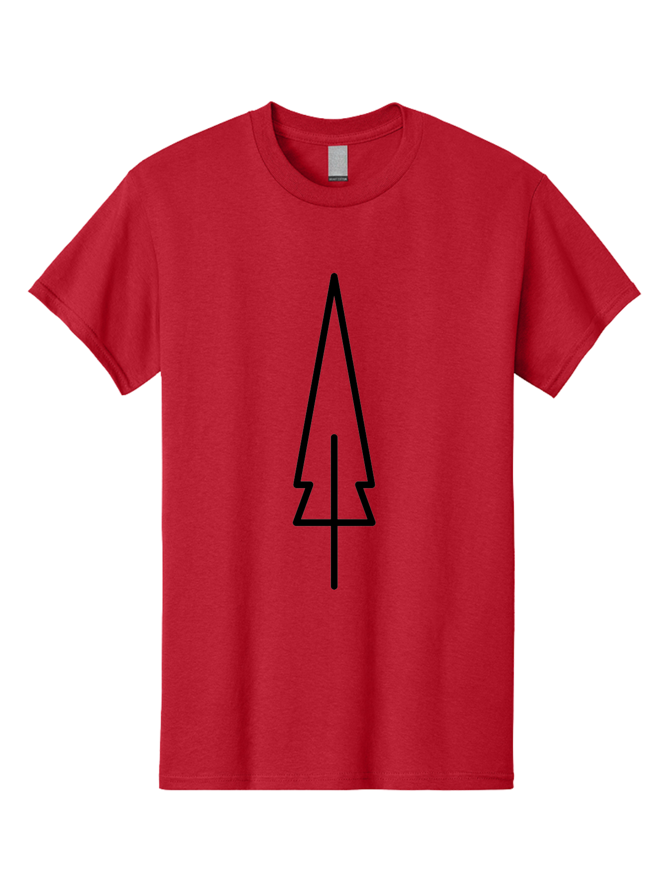 Christmas-Tree-5 Men'S Graphic Tee, 100% Cotton, Comfortable Casual Summer Wear, Machine Washable, Christmas Tree Outline, Festive Symbol, Holiday Icon, Minimalist Design, Black Silhouette, Simple Christmas Graphic, Winter Symbol -  Aaa174