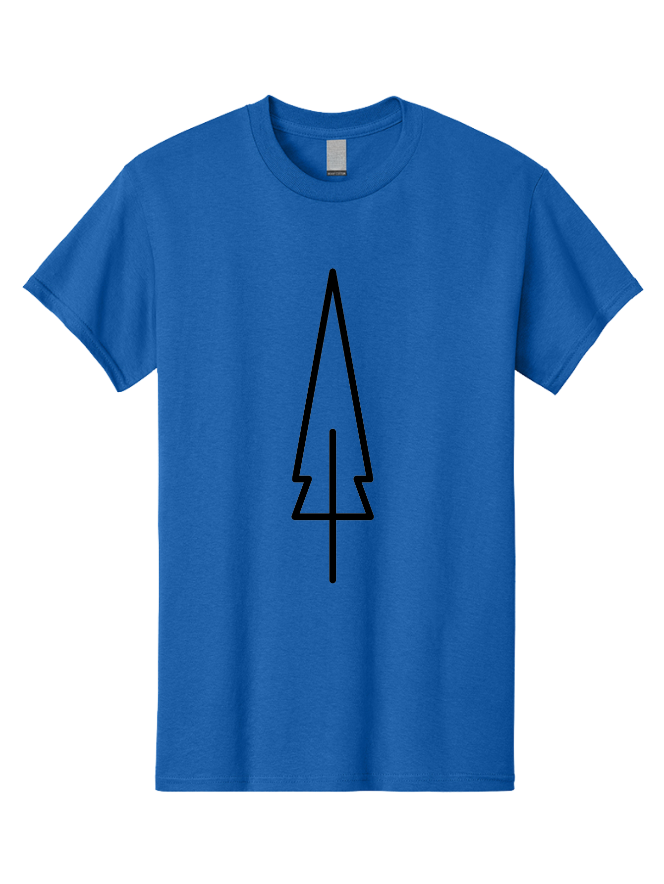 Christmas-Tree-5 Men'S Graphic Tee, 100% Cotton, Comfortable Casual Summer Wear, Machine Washable, Christmas Tree Outline, Festive Symbol, Holiday Icon, Minimalist Design, Black Silhouette, Simple Christmas Graphic, Winter Symbol -  Aaa174