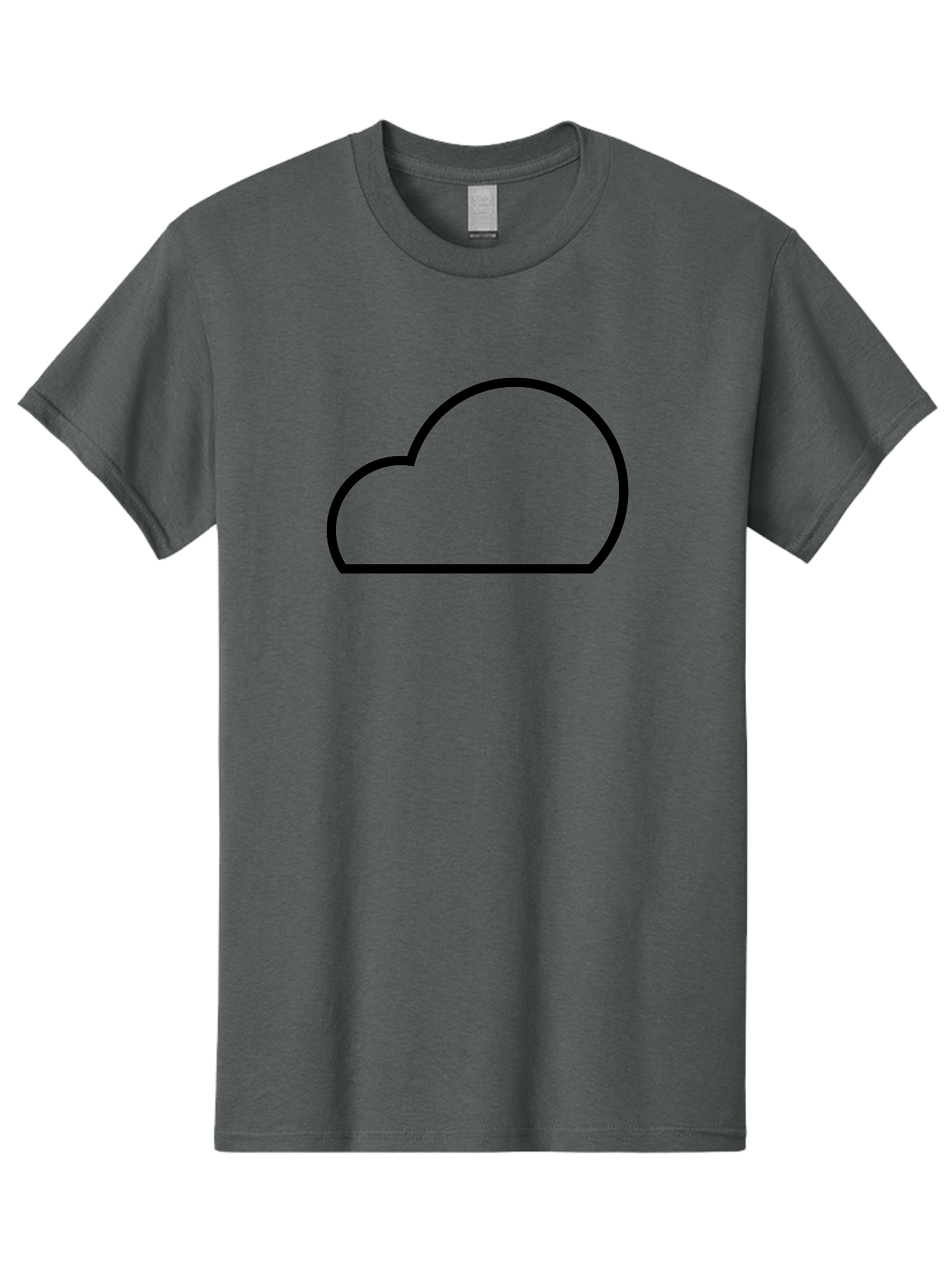 Cloud-1 Men'S Graphic Tee, 100% Cotton, Comfortable Casual Summer Wear, Machine Washable, Cloud Shape, Minimalist Design, Simple Graphics, Outline Style, Modern Icon, Weather Symbol, Abstract Shape -  Aaa177