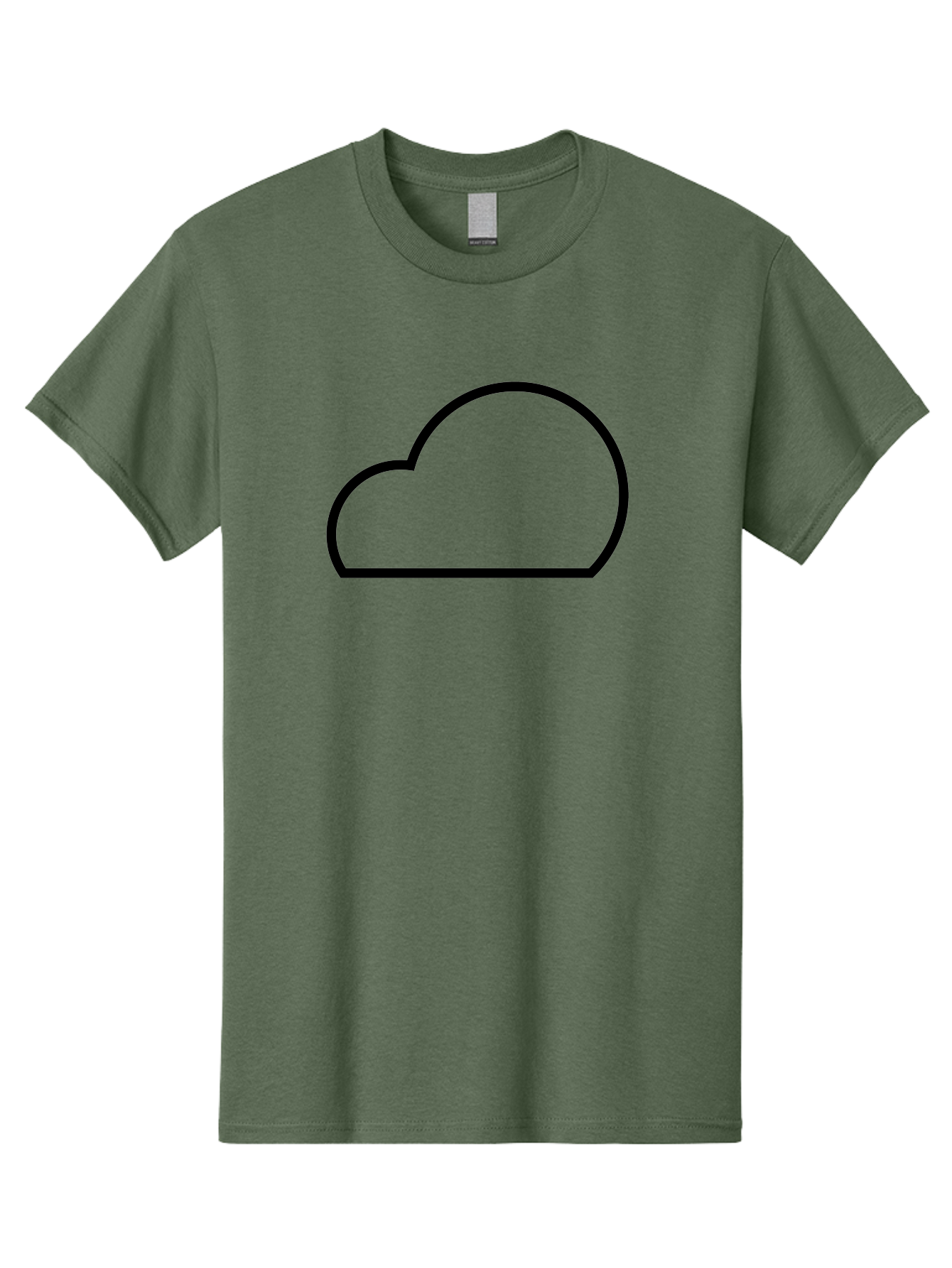 Cloud-1 Men'S Graphic Tee, 100% Cotton, Comfortable Casual Summer Wear, Machine Washable, Cloud Shape, Minimalist Design, Simple Graphics, Outline Style, Modern Icon, Weather Symbol, Abstract Shape -  Aaa177