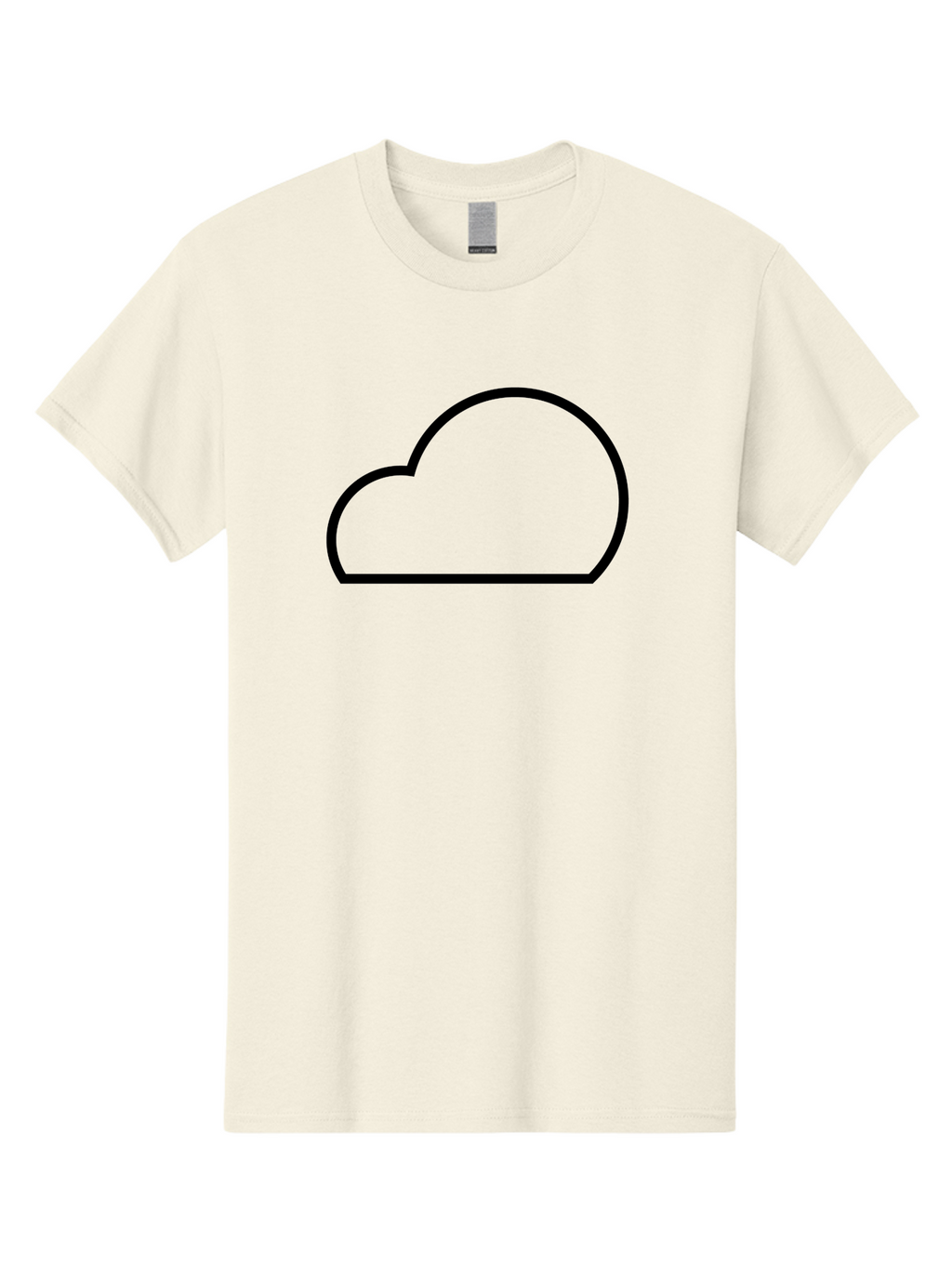 Cloud-1 Men'S Graphic Tee, 100% Cotton, Comfortable Casual Summer Wear, Machine Washable, Cloud Shape, Minimalist Design, Simple Graphics, Outline Style, Modern Icon, Weather Symbol, Abstract Shape -  Aaa177