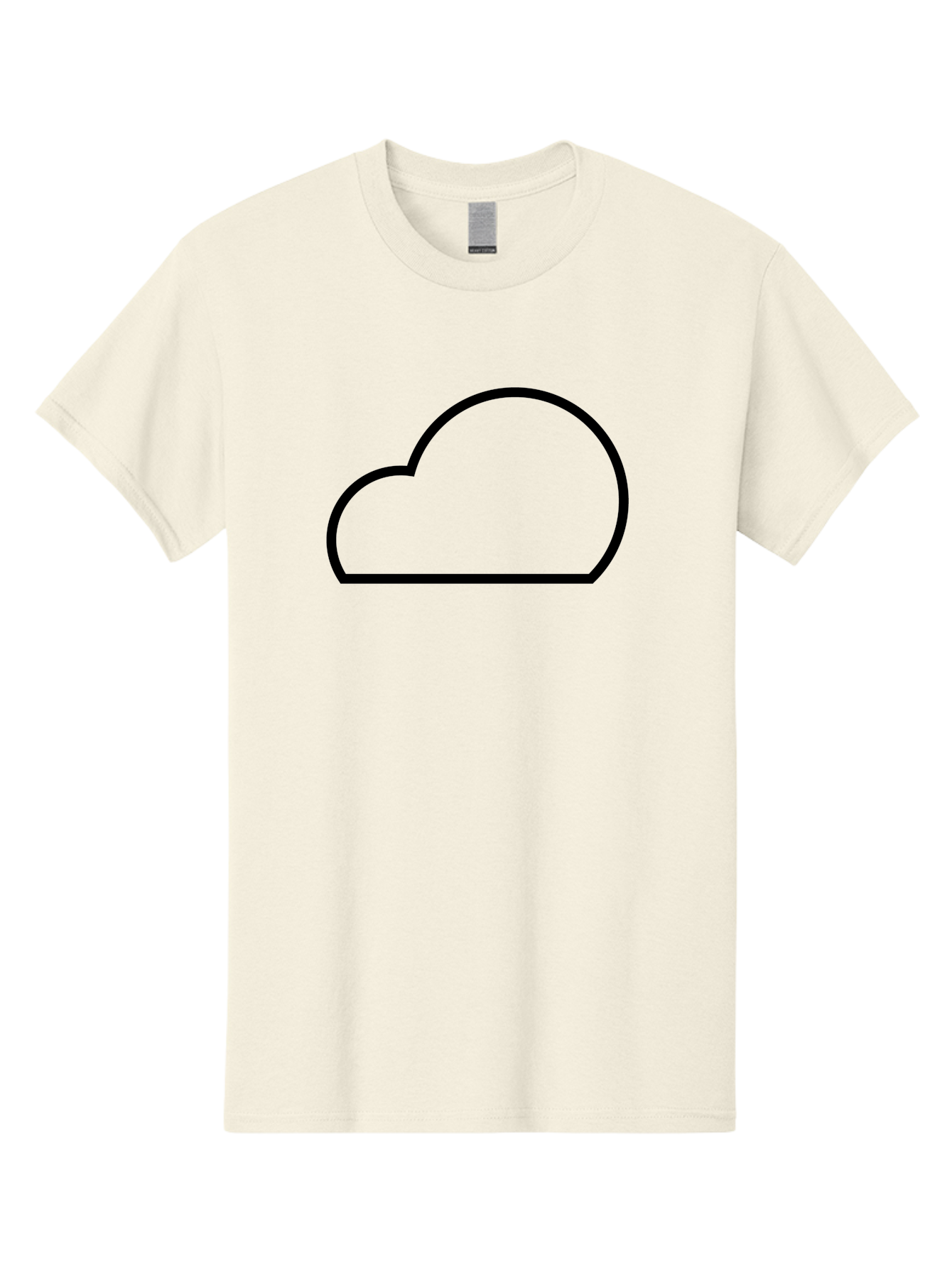 Cloud-1 Men'S Graphic Tee, 100% Cotton, Comfortable Casual Summer Wear, Machine Washable, Cloud Shape, Minimalist Design, Simple Graphics, Outline Style, Modern Icon, Weather Symbol, Abstract Shape -  Aaa177