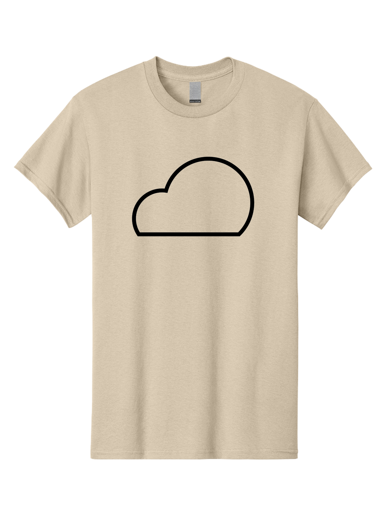 Cloud-1 Men'S Graphic Tee, 100% Cotton, Comfortable Casual Summer Wear, Machine Washable, Cloud Shape, Minimalist Design, Simple Graphics, Outline Style, Modern Icon, Weather Symbol, Abstract Shape -  Aaa177