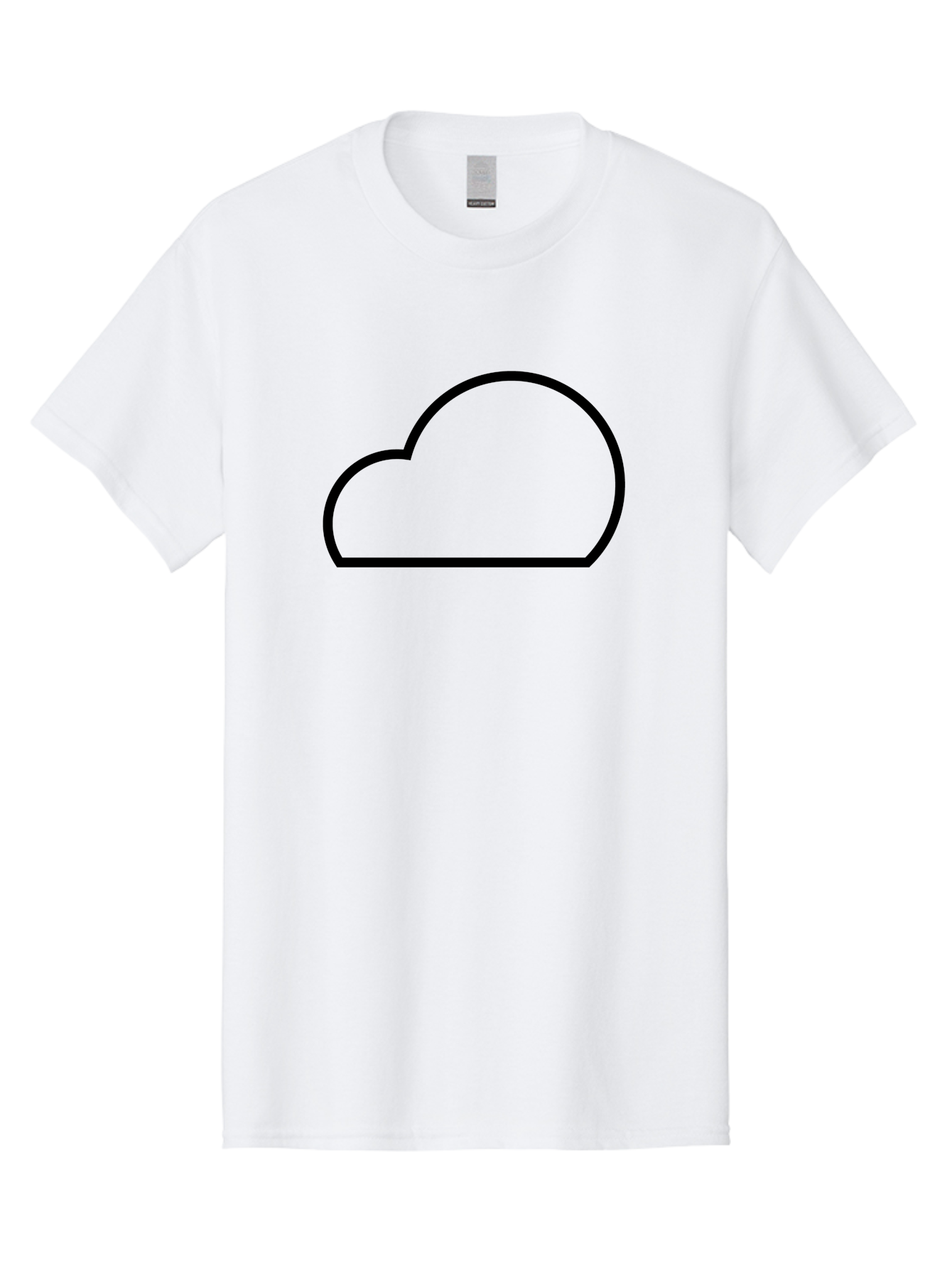 Cloud-1 Men'S Graphic Tee, 100% Cotton, Comfortable Casual Summer Wear, Machine Washable, Cloud Shape, Minimalist Design, Simple Graphics, Outline Style, Modern Icon, Weather Symbol, Abstract Shape -  Aaa177