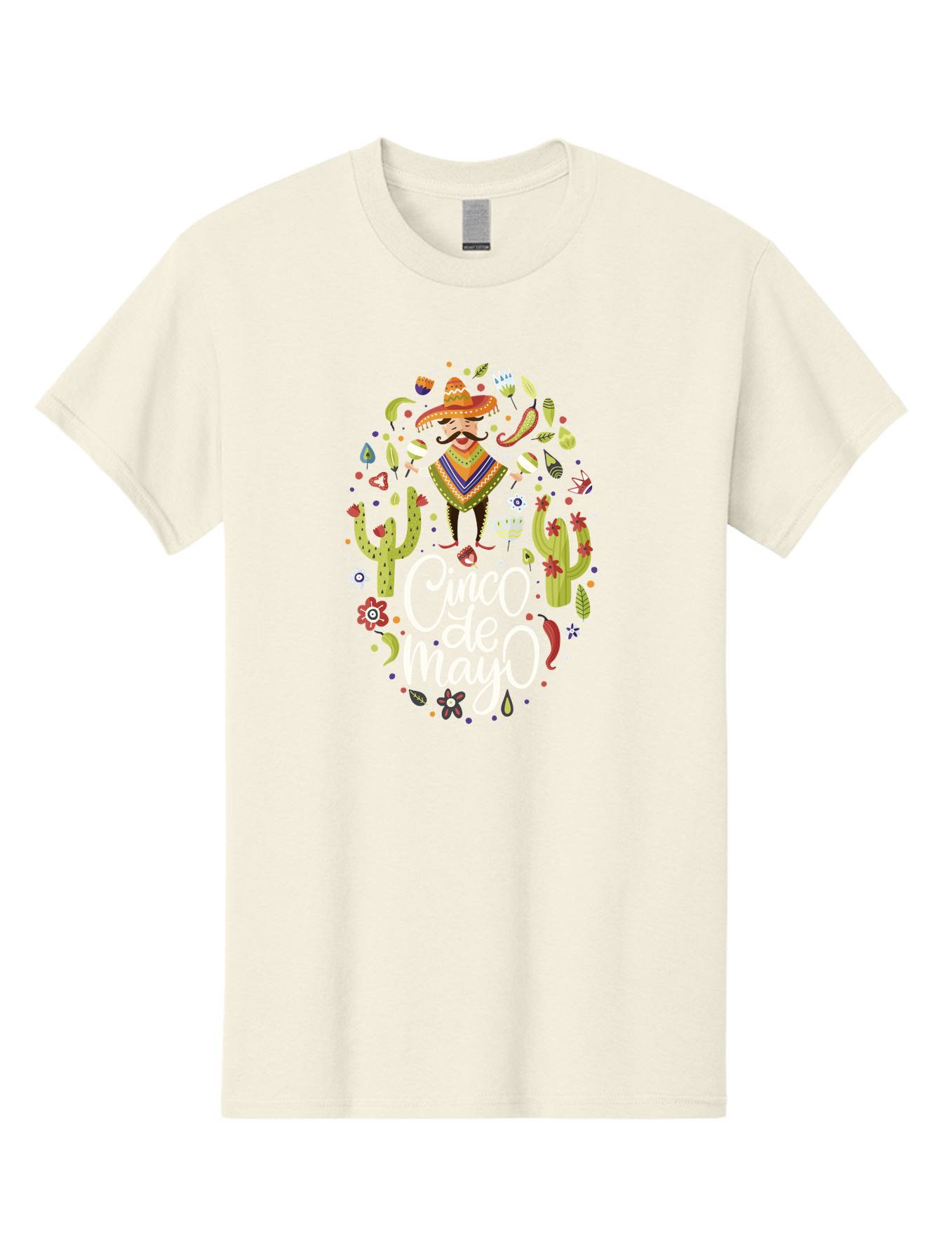 Cinco-De-Mayo-3 Men'S Graphic Tee, 100% Cotton, Comfortable Casual Summer Wear, Machine Washable, Mexican Fiesta, Cultural Celebration, Vibrant Colors, Mariachi Man, Cacti, Flowers, Festive Decorations, Traditional Attire, Party Atmosphere, -  Aaa235