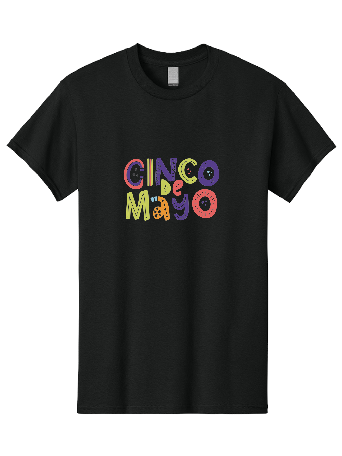 Cinco-De-Mayo-4 Men'S Graphic Tee, 100% Cotton, Comfortable Casual Summer Wear, Machine Washable, Cinco De Mayo Celebration, Mexican Holiday, Festive Typography, Vibrant Colors, Party Decorations, Cultural Heritage, Traditional Mexican, -  Aaa236