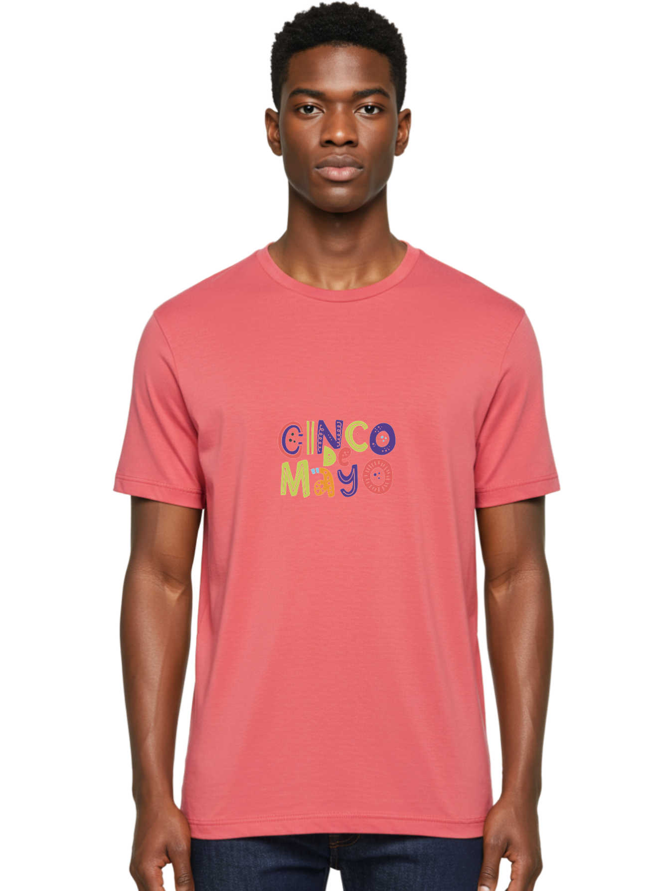Cinco-De-Mayo-4 Men'S Graphic Tee, 100% Cotton, Comfortable Casual Summer Wear, Machine Washable, Cinco De Mayo Celebration, Mexican Holiday, Festive Typography, Vibrant Colors, Party Decorations, Cultural Heritage, Traditional Mexican, -  Aaa236