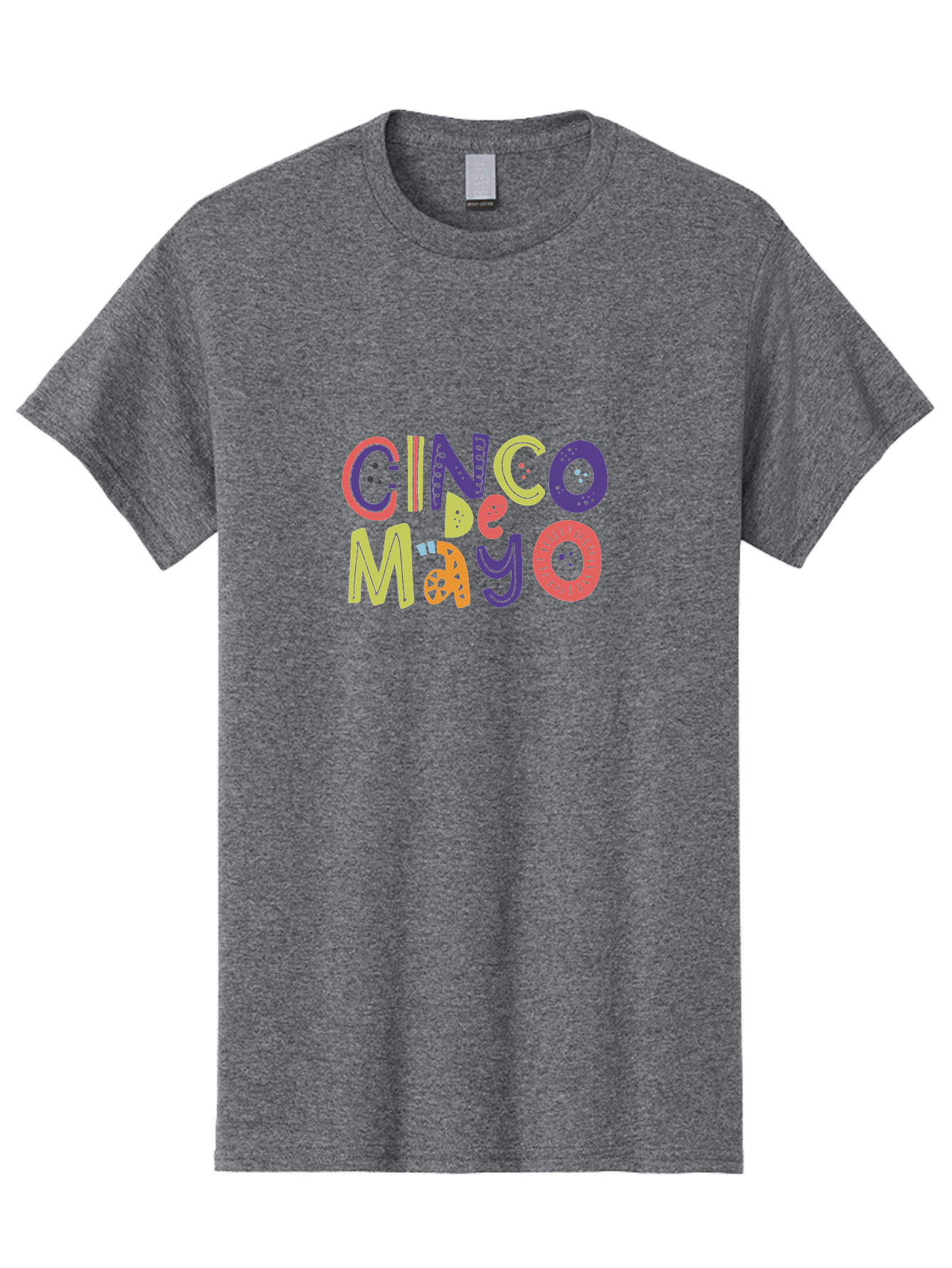 Cinco-De-Mayo-4 Men'S Graphic Tee, 100% Cotton, Comfortable Casual Summer Wear, Machine Washable, Cinco De Mayo Celebration, Mexican Holiday, Festive Typography, Vibrant Colors, Party Decorations, Cultural Heritage, Traditional Mexican, -  Aaa236