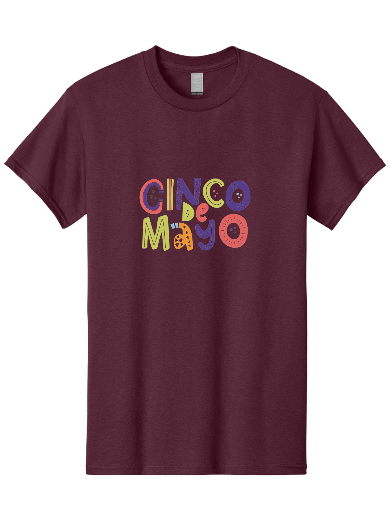 Cinco-De-Mayo-4 Men'S Graphic Tee, 100% Cotton, Comfortable Casual Summer Wear, Machine Washable, Cinco De Mayo Celebration, Mexican Holiday, Festive Typography, Vibrant Colors, Party Decorations, Cultural Heritage, Traditional Mexican, -  Aaa236