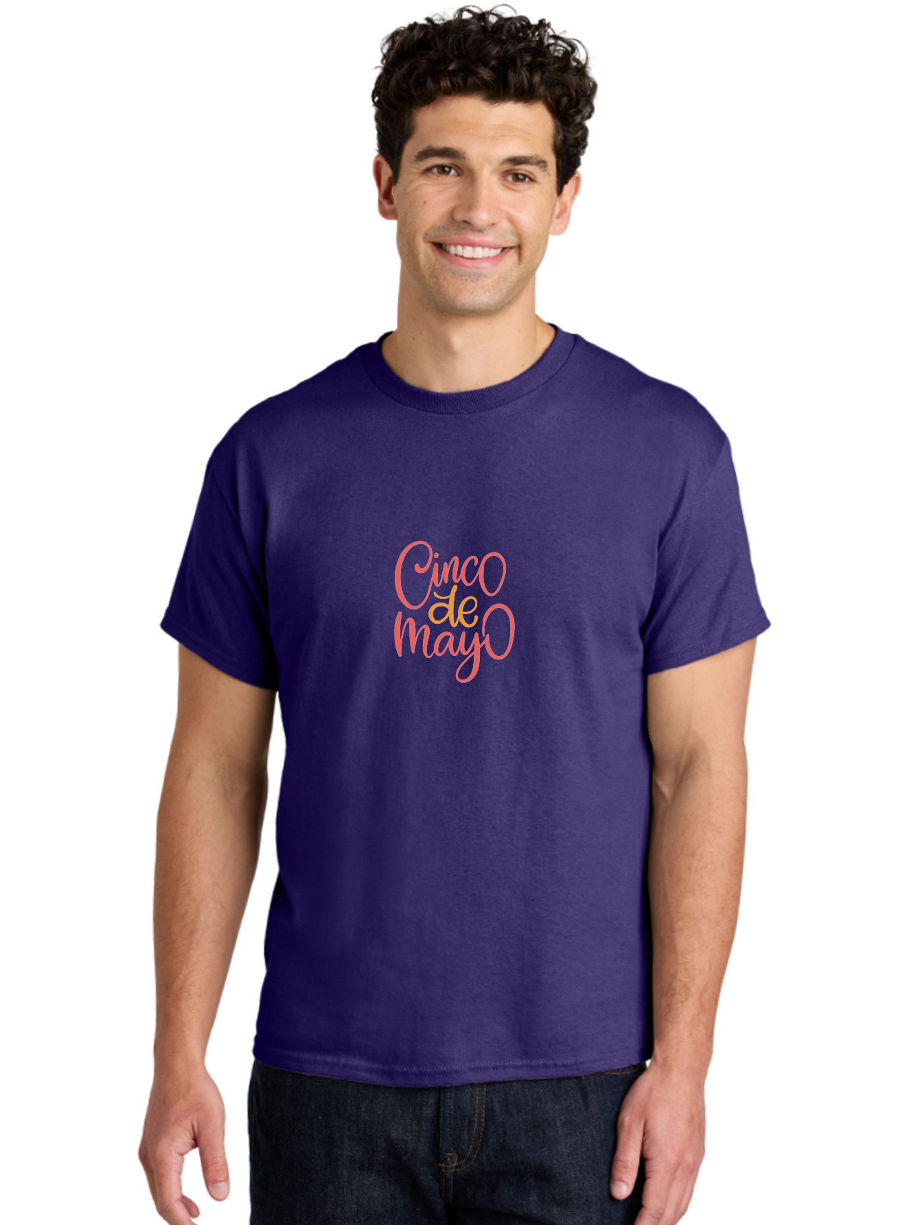 Cinco-De-Mayo-5 Men'S Graphic Tee, 100% Cotton, Comfortable Casual Summer Wear, Machine Washable, Cinco De Mayo, Festive Celebration, Mexican Holiday, Vibrant Pink Text, Cultural Heritage, Party Invitation, Holiday Greeting -  Aaa237