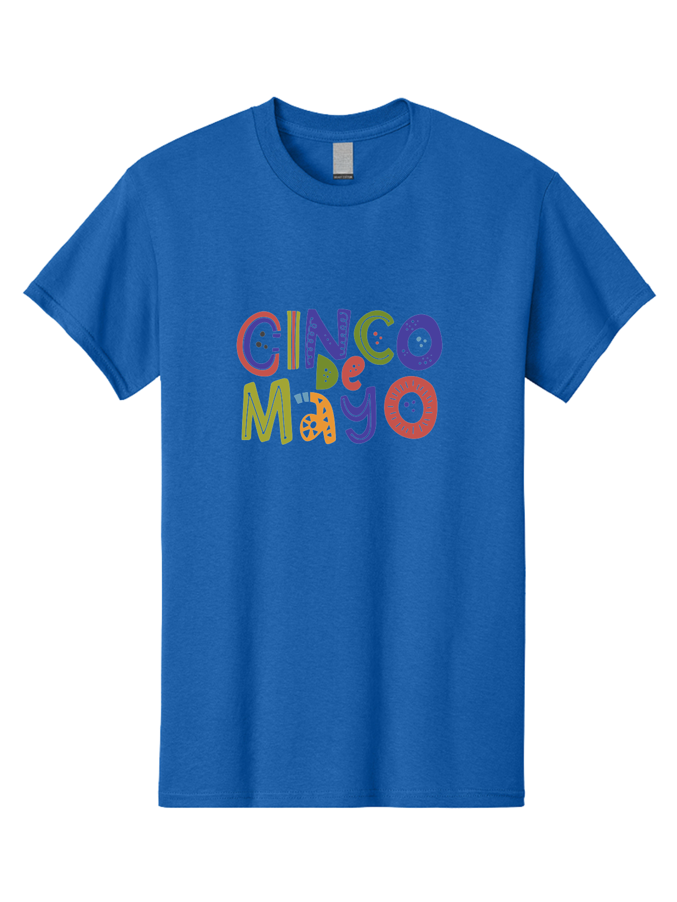 Cinco-De-Mayo-6 Men'S Graphic Tee, 100% Cotton, Comfortable Casual Summer Wear, Machine Washable, Cinco De Mayo, Colorful Text, Festive Typography, Mexican Holiday, Party Decorations, Vibrant Colors, Celebration -  Aaa238