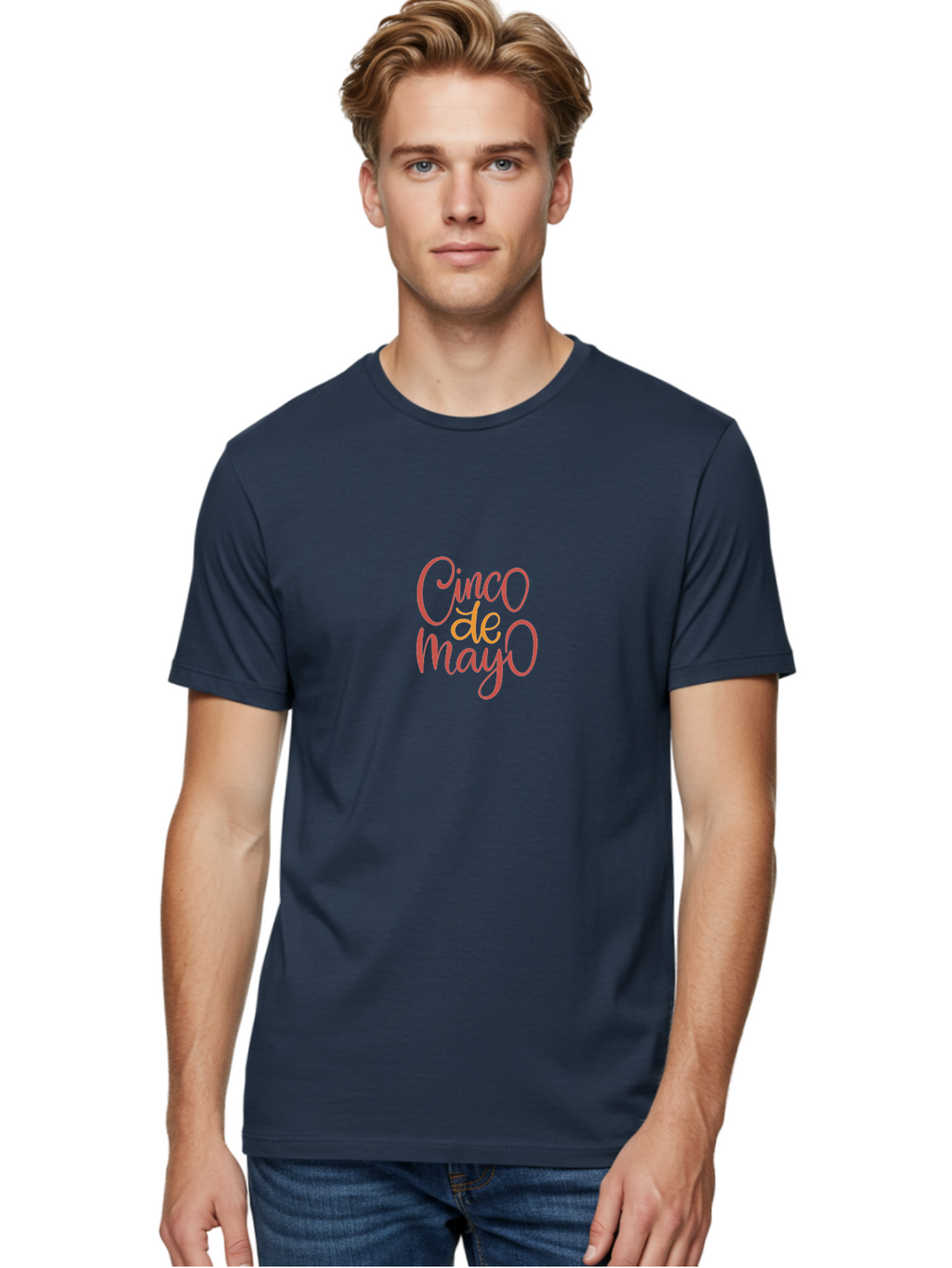 Cinco-De-Mayo-7 Men'S Graphic Tee, 100% Cotton, Comfortable Casual Summer Wear, Machine Washable, Cinco De Mayo, Festive Greeting, Pink Text, Celebration, Mexican Holiday, Cultural Heritage, Party Theme -  Aaa239