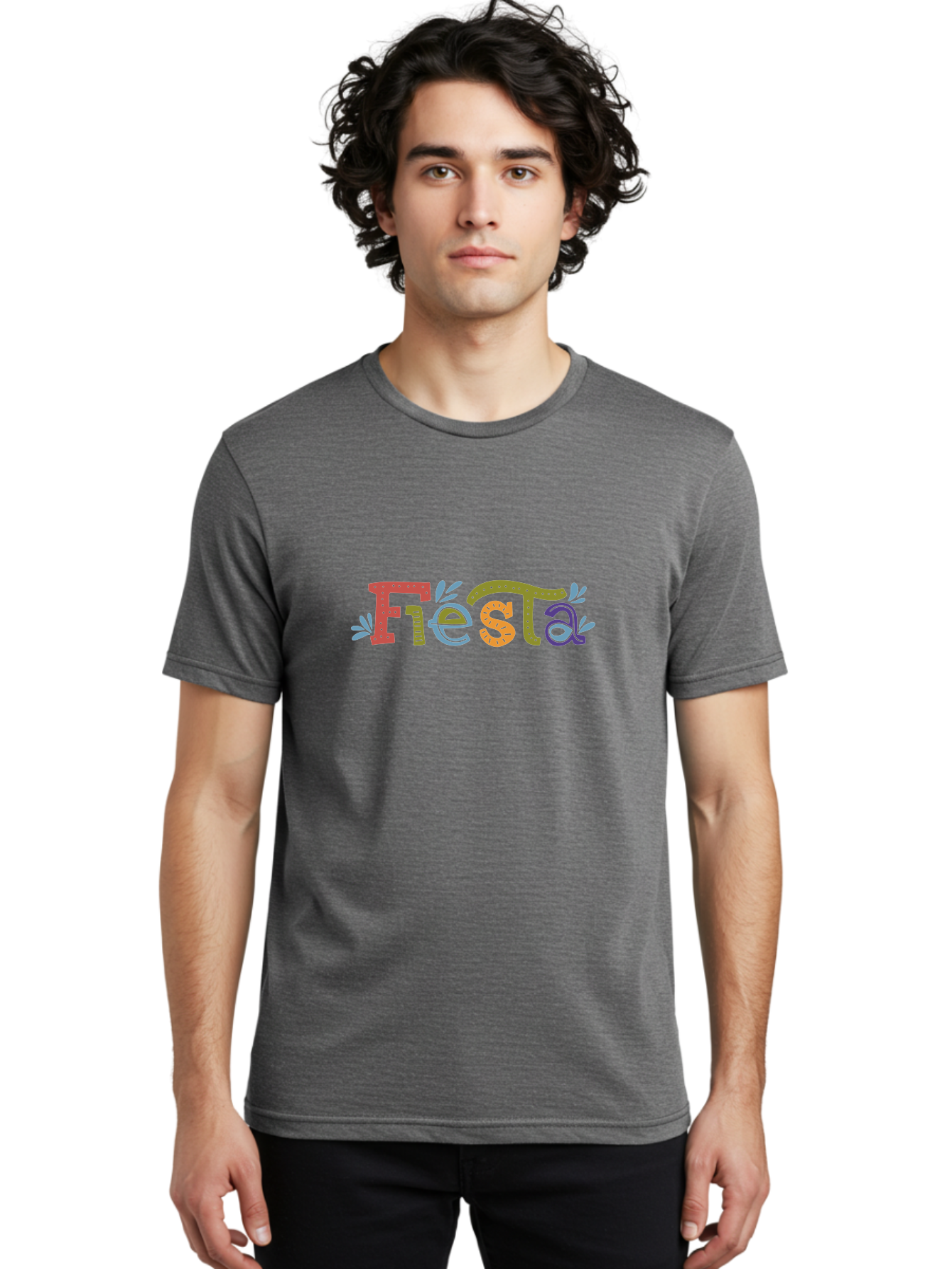 Fiesta-2 Men'S Graphic Tee, 100% Cotton, Comfortable Casual Summer Wear, Machine Washable, Fiesta, Colorful Text, Party Theme, Festive Atmosphere, Vibrant Colors, Celebratory Mood, Lively Graphics -  Aaa244