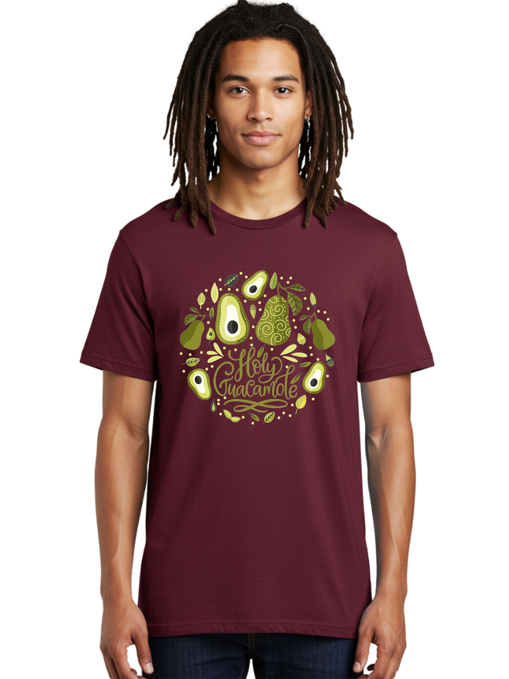 Hello-Avocado Men'S Graphic Tee, 100% Cotton, Comfortable Casual Summer Wear, Machine Washable, Avocado Illustrations, Guacamole Recipe, Healthy Eating, Vegan Lifestyle, Organic Produce, Foodie Culture, Fresh Ingredients, Culinary Delights -  Aaa250