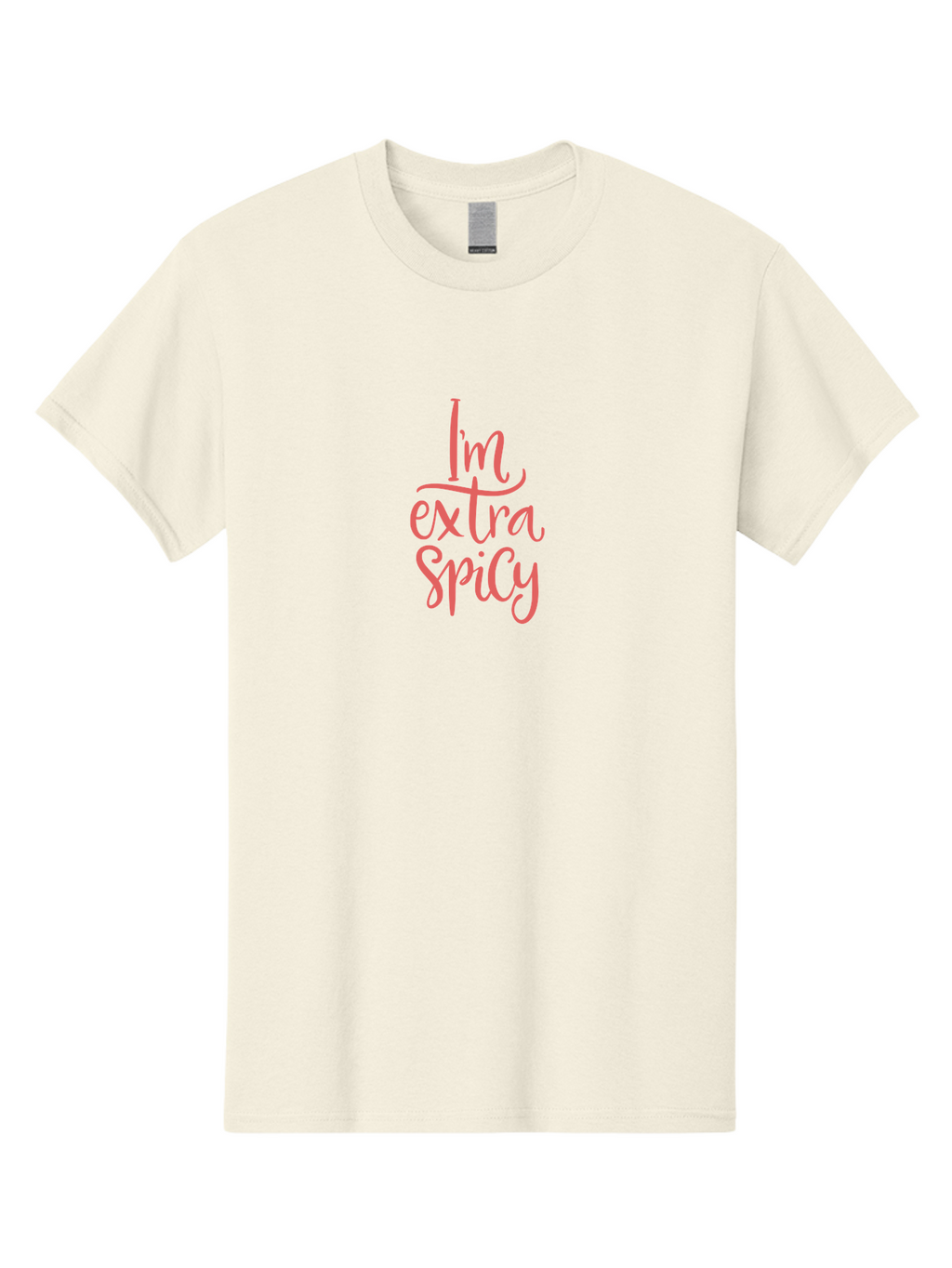I-M-Extra-Spicy-2 Men'S Graphic Tee, 100% Cotton, Comfortable Casual Summer Wear, Machine Washable, Fun Phrase, Quirky Quote, Pink Text, Funny Saying, Sassy Statement, Bold Typography, Motivational Phrase, Attitude Adjustment -  Aaa259