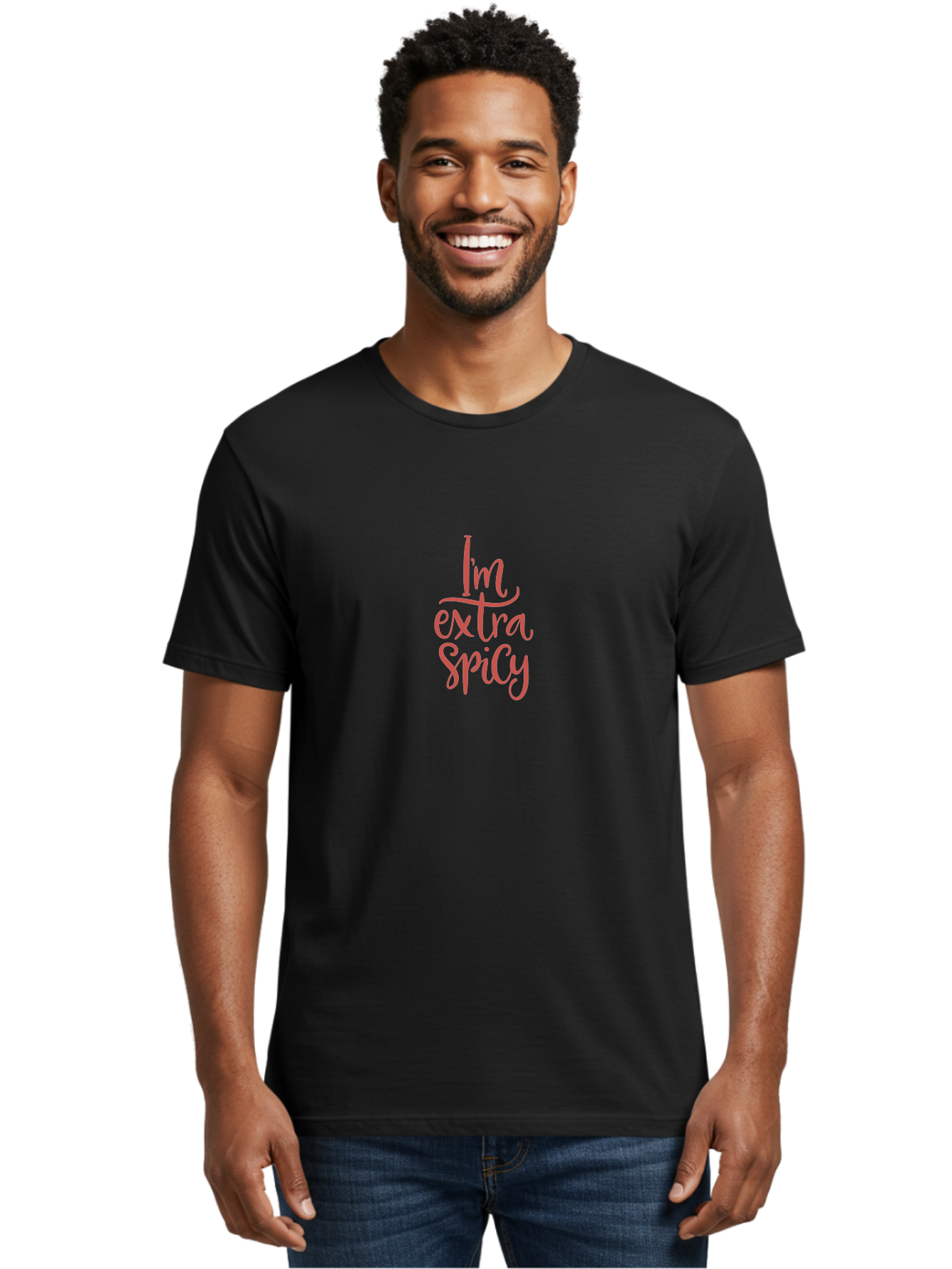 I-M-Extra-Spicy-3 Men'S Graphic Tee, 100% Cotton, Comfortable Casual Summer Wear, Machine Washable, Female Empowerment, Sass, Confidence, Attitude, Inspirational Quote, Funny Phrase, Bold Statement, Hot Personality -  Aaa260