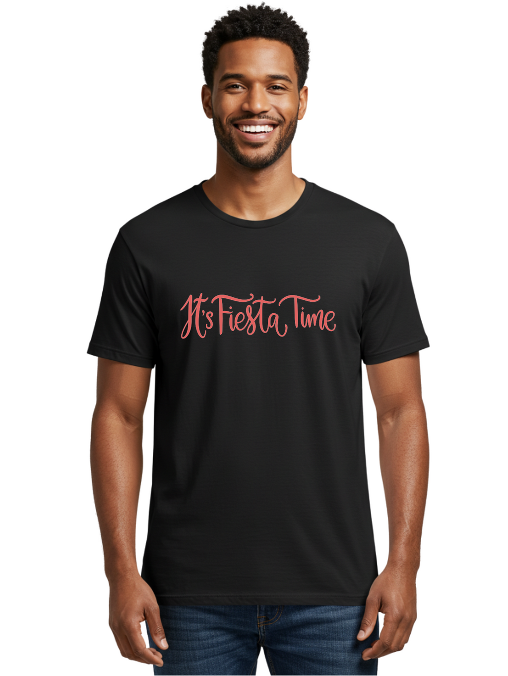 It-S-Fiesta-Time Men'S Graphic Tee, 100% Cotton, Comfortable Casual Summer Wear, Machine Washable, Fiesta Time, Party Invitation, Festive Atmosphere, Celebration, Party Theme, Mexican Culture, Vibrant Colors, Fun Times, Party Decor -  Aaa267