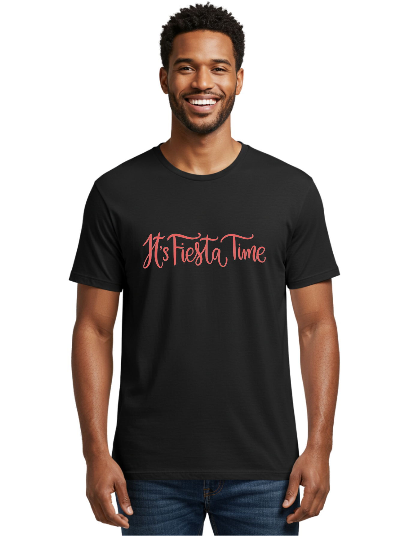 It-S-Fiesta-Time Men'S Graphic Tee, 100% Cotton, Comfortable Casual Summer Wear, Machine Washable, Fiesta Time, Party Invitation, Festive Atmosphere, Celebration, Party Theme, Mexican Culture, Vibrant Colors, Fun Times, Party Decor -  Aaa267