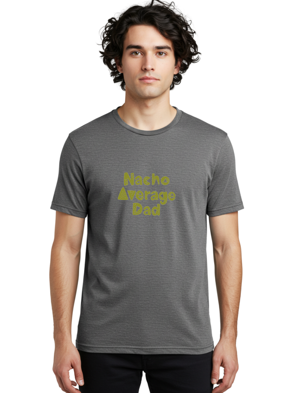 Nacho-Average-Dad-1 Men'S Graphic Tee, 100% Cotton, Comfortable Casual Summer Wear, Machine Washable, Funny Dad Joke, Nacho Average Dad, Father'S Day Gift, Humor, Playful Dads, Dad Humor, Quirky, Graphic T-Shirt -  Aaa282