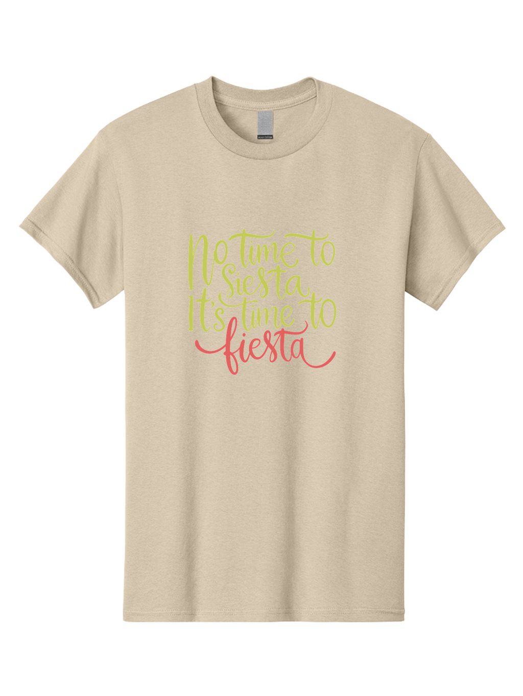 No-Time-To-Siesta-It-S-Time-To-Fiesta-1 Men'S Graphic Tee, 100% Cotton, Comfortable Casual Summer Wear, Machine Washable, Party Time, Fiesta Vibes, Celebration Mode, Festive Atmosphere, Fun Phrases, Lively Spirit, Dance Party, Vibrant Text -  Aaa287