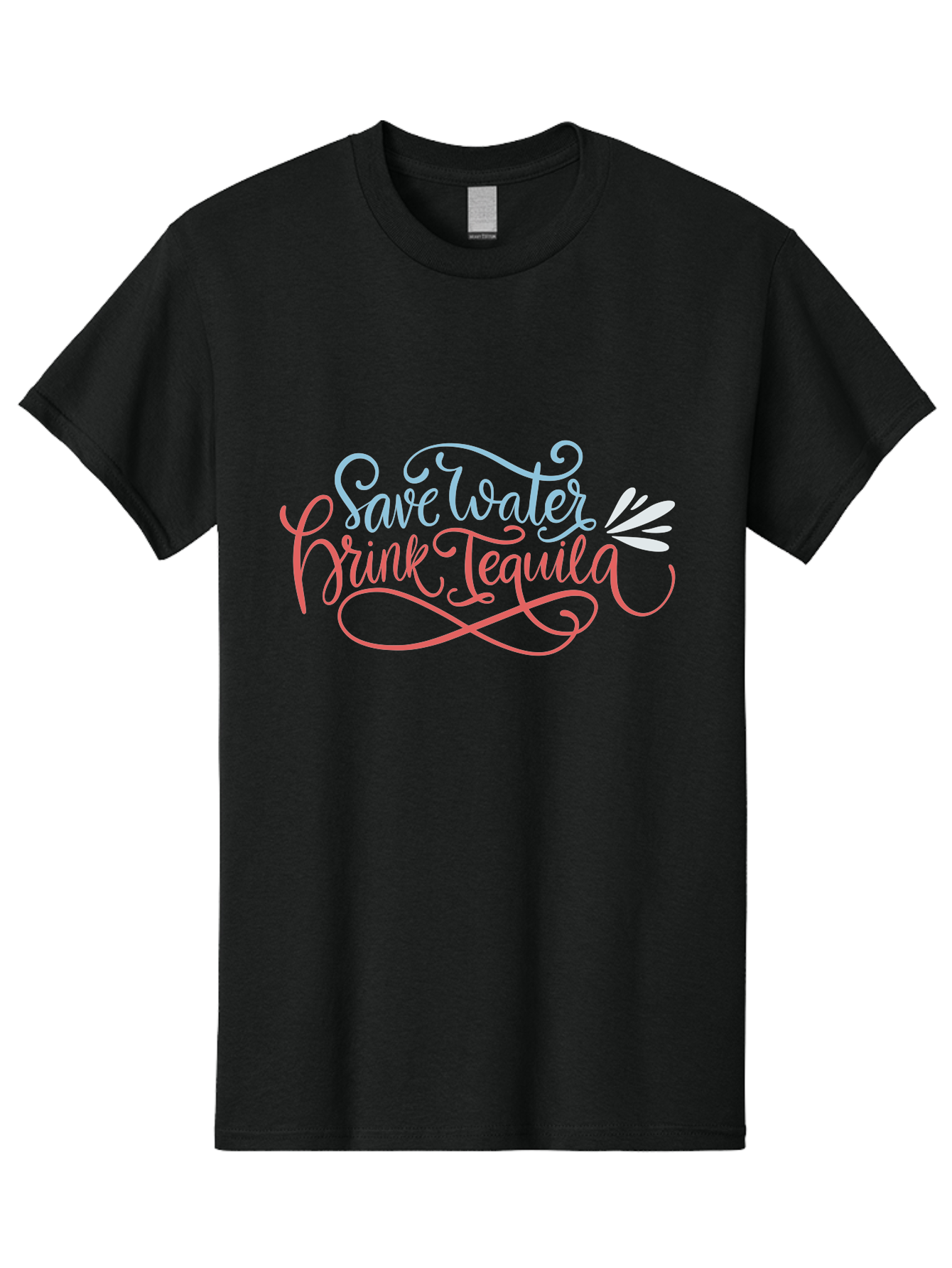 Save-Water-Drink-Tequila-3 Men'S Graphic Tee, 100% Cotton, Comfortable Casual Summer Wear, Machine Washable, Tequila Quote, Save Water, Drink Tequila, Funny Quote, Tequila Humor, Liquor Quote, Party Phrase, Agave Quote, Creative Typography, -  Aaa293